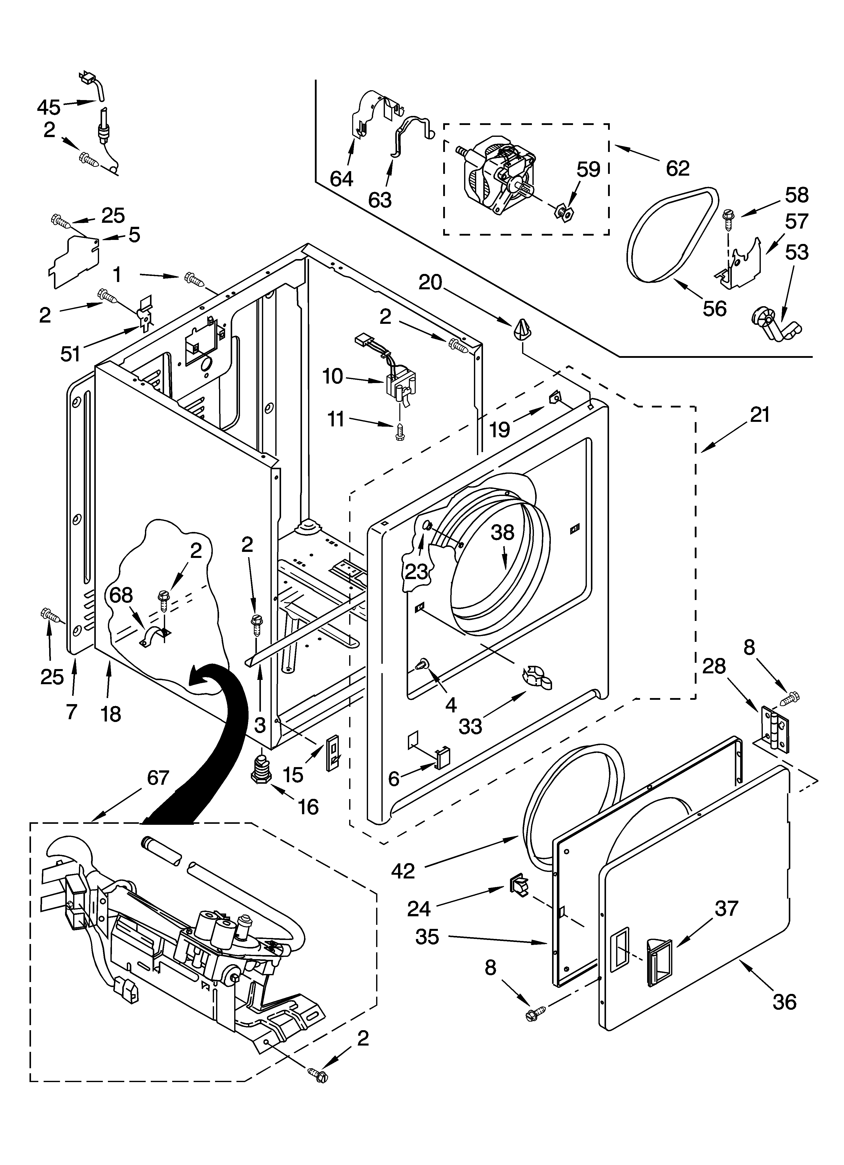 Inglis IP70000 cabinet parts diagram