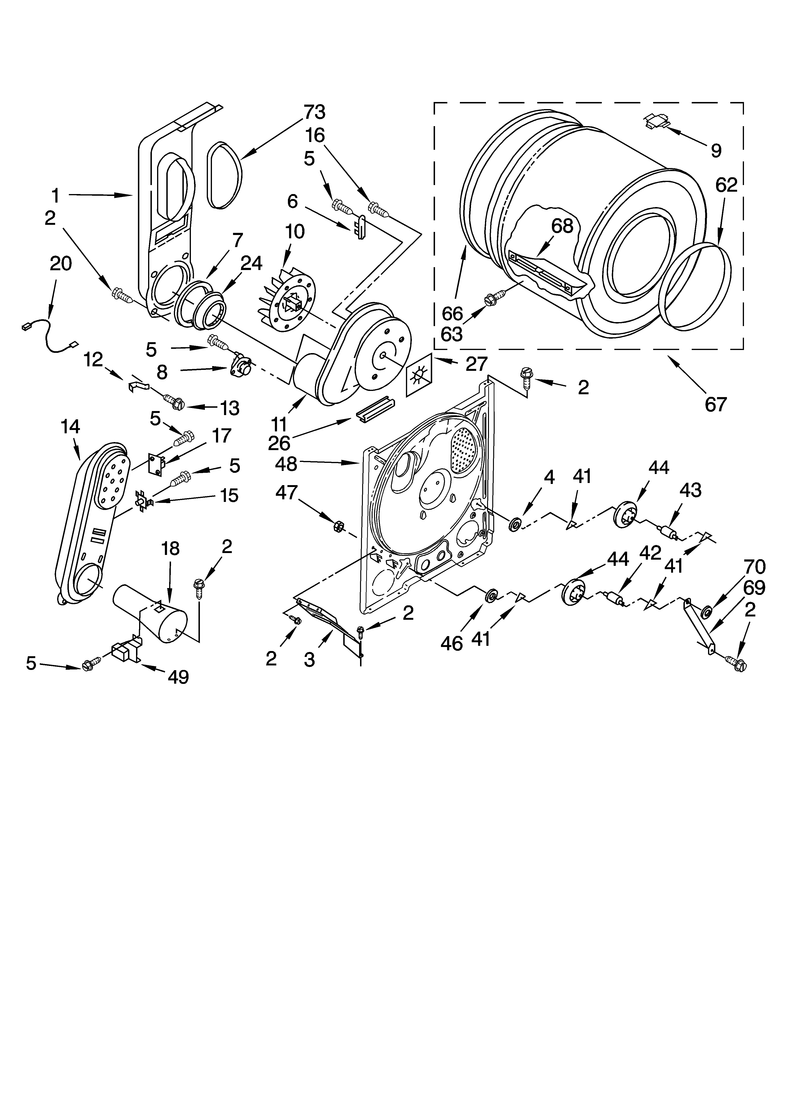 Inglis IP70000 bulkhead parts, optional parts (not included) diagram