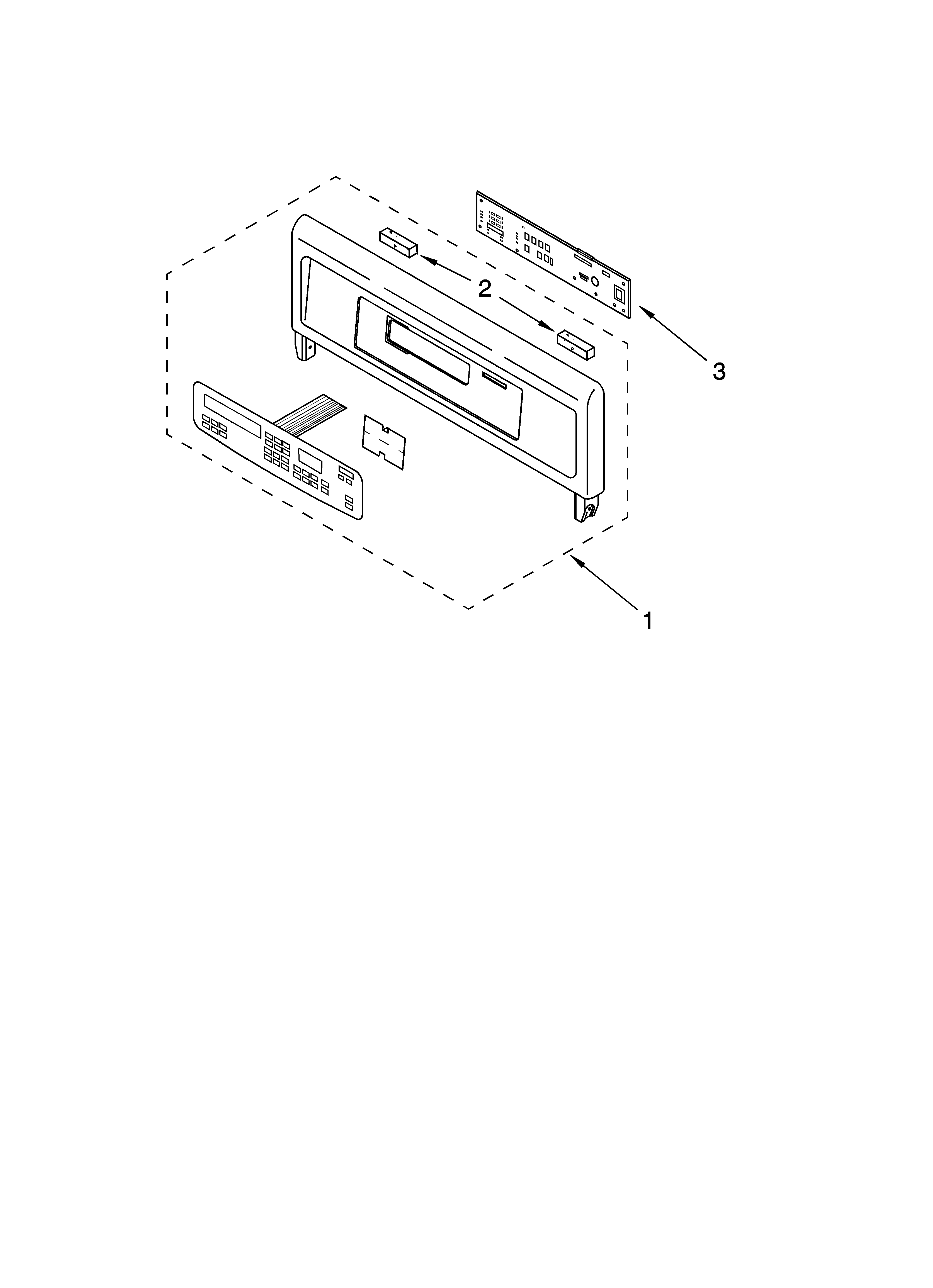 Whirlpool YGBS277PDB5 control panel parts diagram