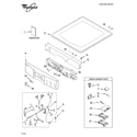 Whirlpool YGEW9250PL0 top and console parts diagram