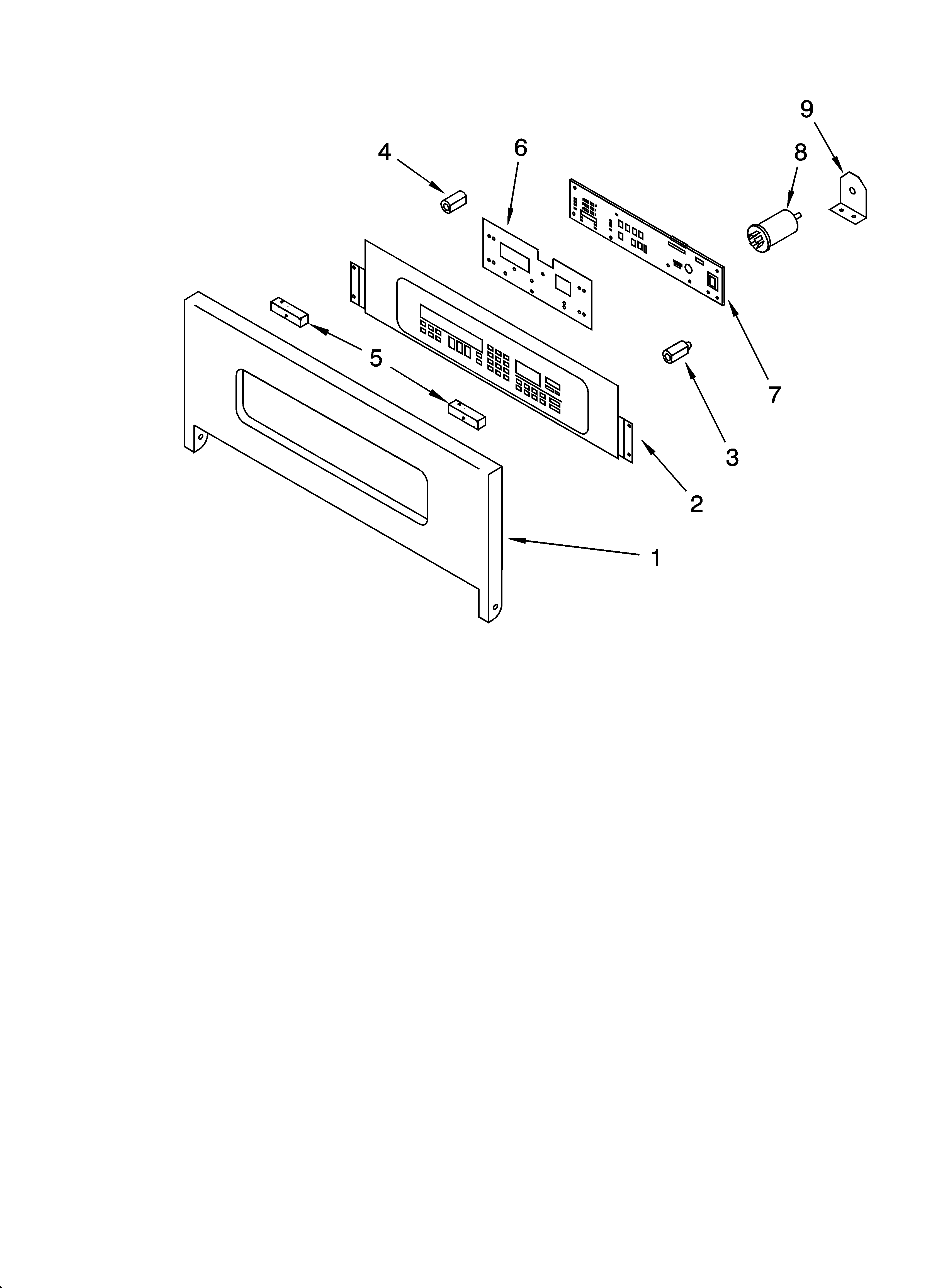 Whirlpool YGSC278PJQ0 control panel parts diagram