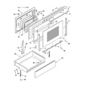 Whirlpool YGY396LXGQ5 door and drawer parts diagram