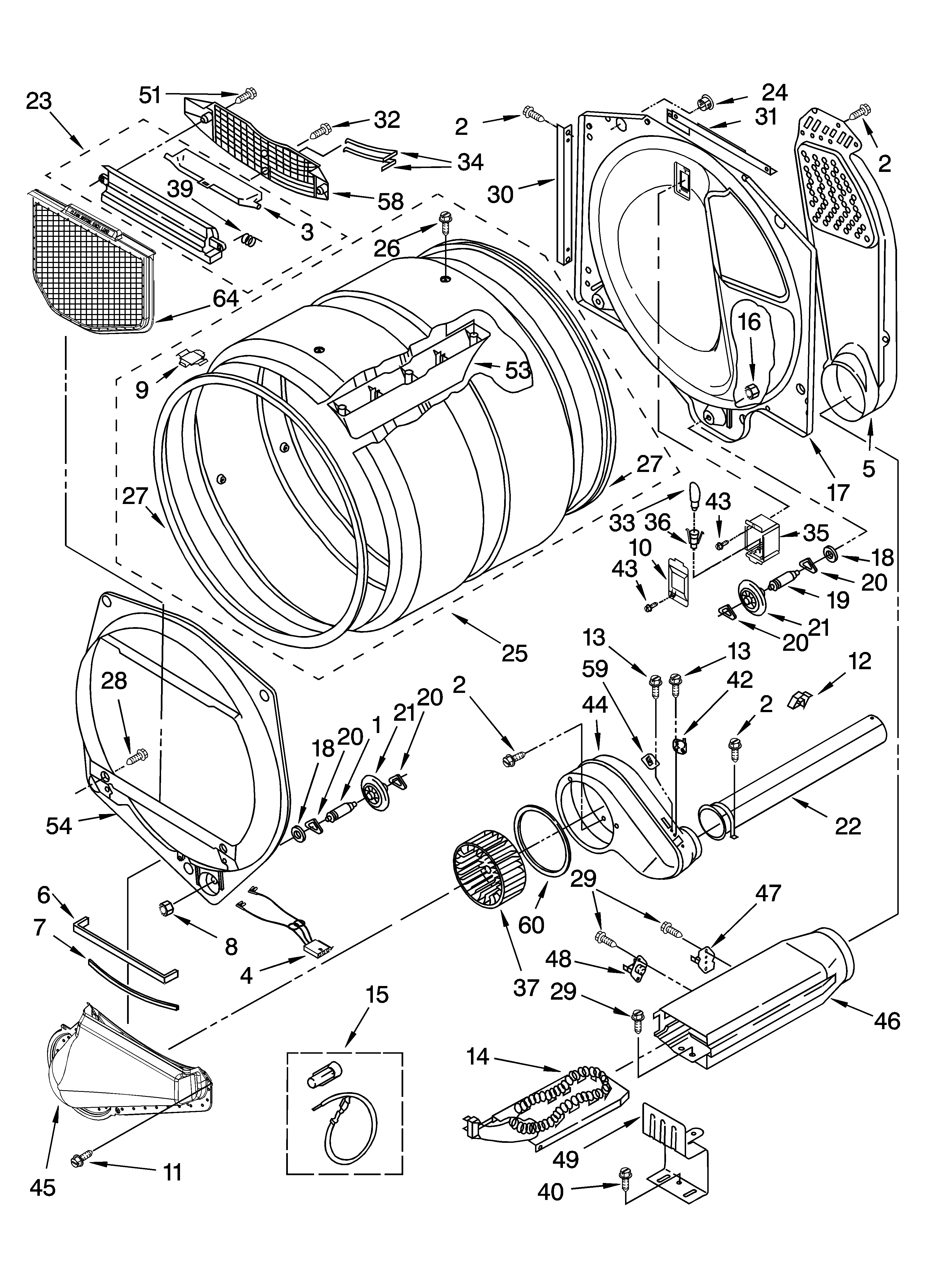 KitchenAid YKEHS01PWH1 bulkhead parts diagram