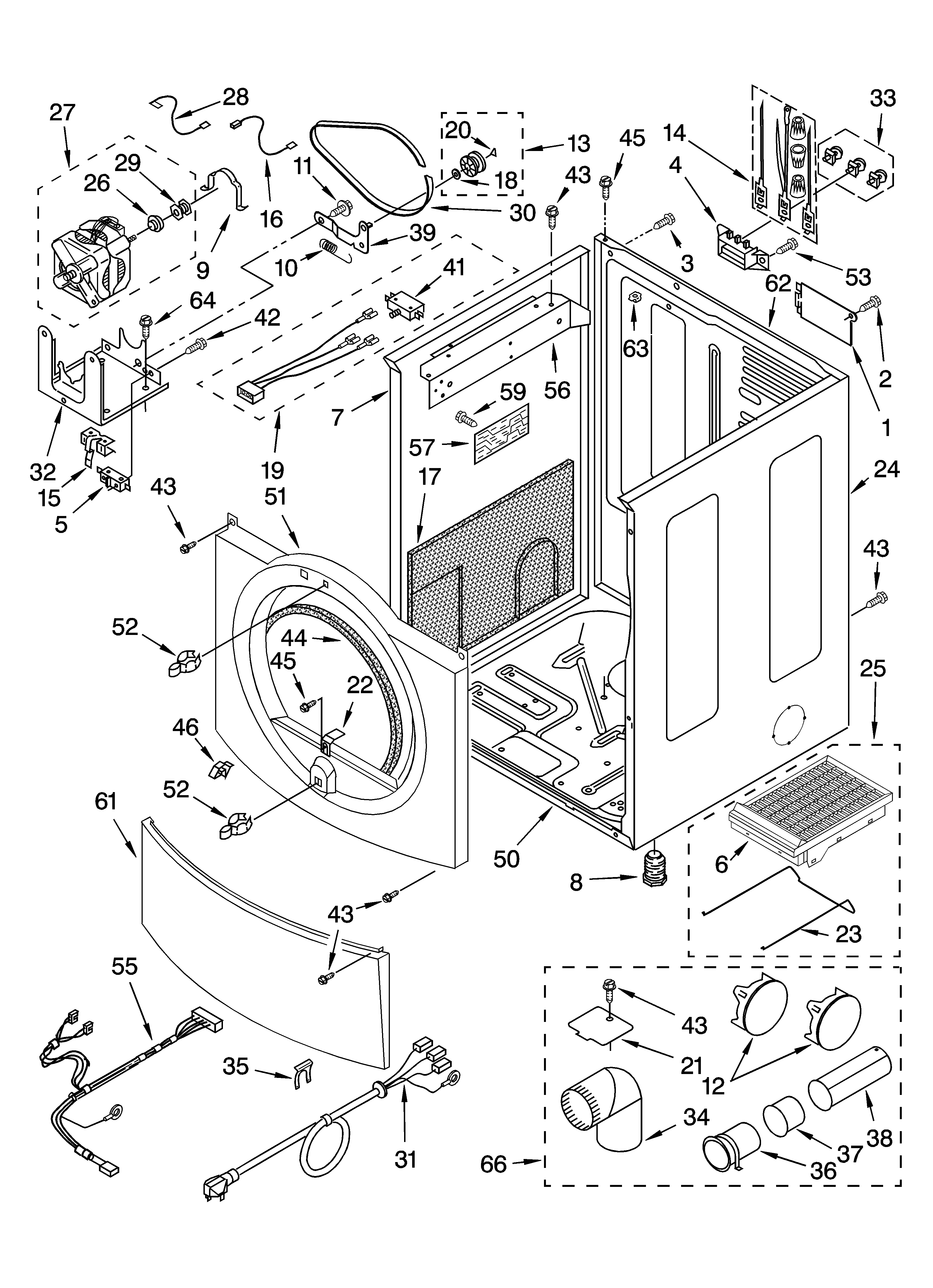 KitchenAid YKEHS01PMT2 cabinet parts diagram