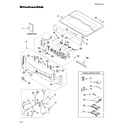 KitchenAid YKEHSO2RWH1 top and console parts diagram