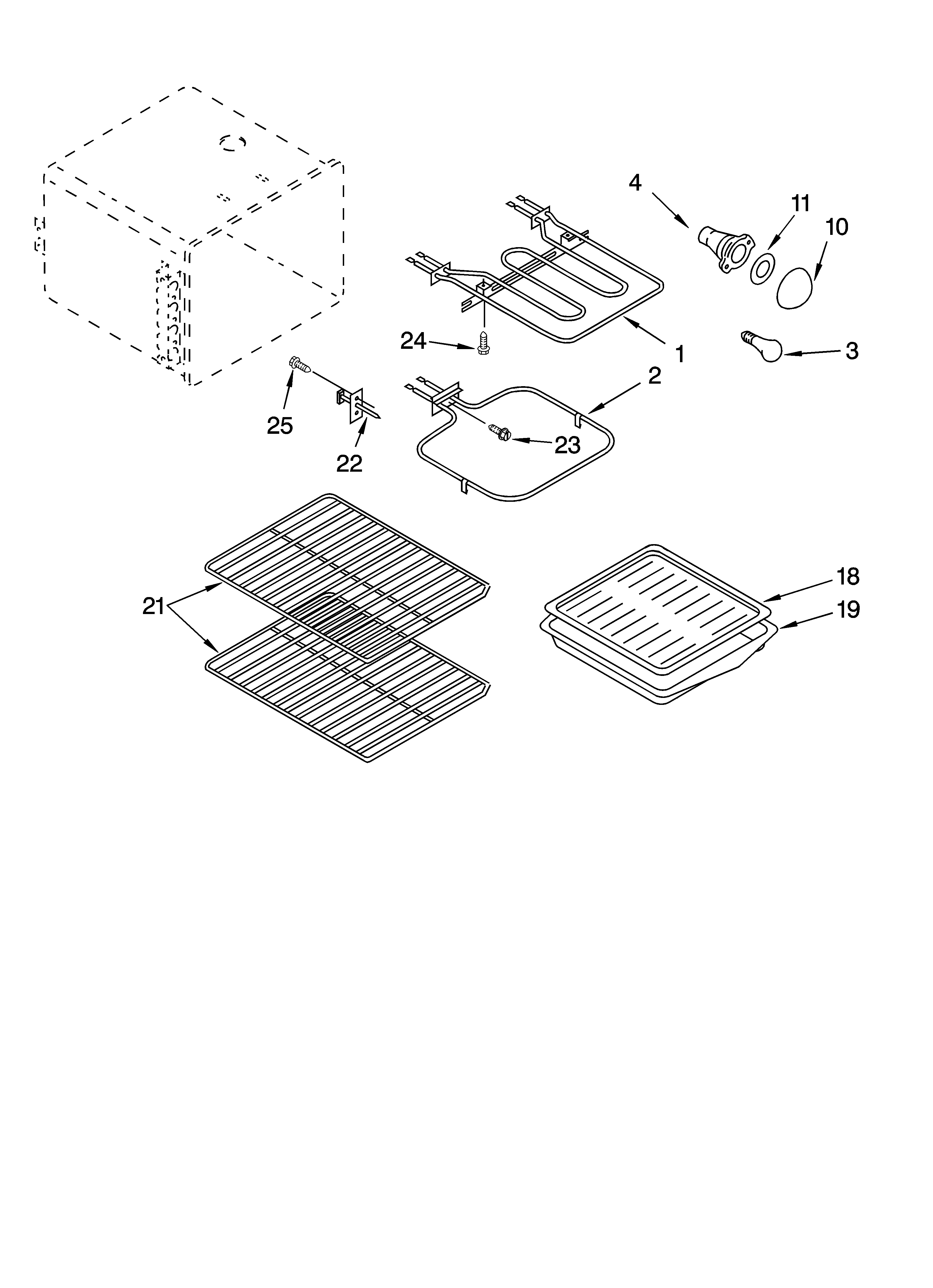 KitchenAid YKERC500HW3 oven parts diagram