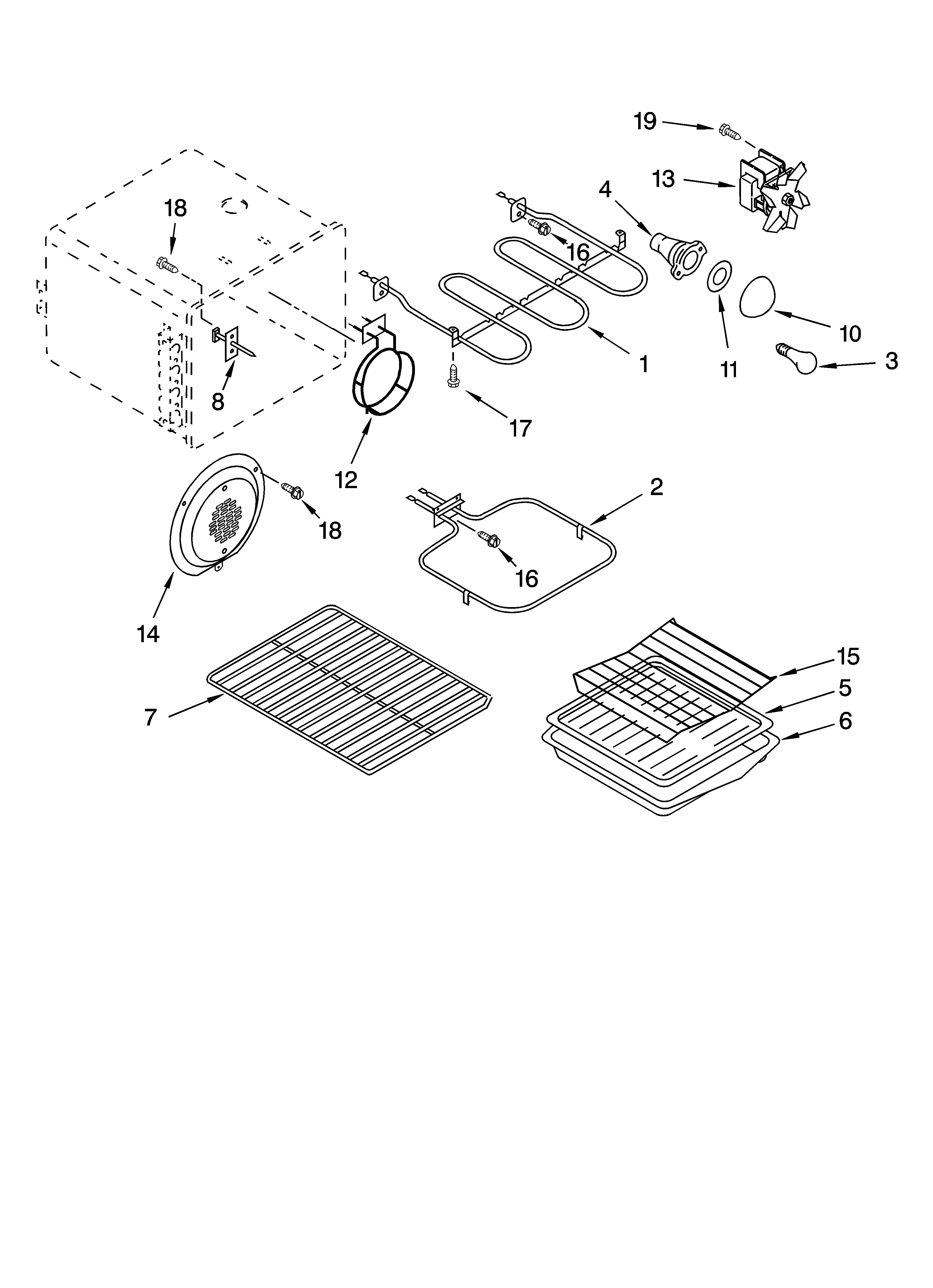 KitchenAid YKERC506HT3 oven parts, miscellaneous parts diagram