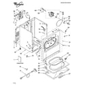 Whirlpool YLER5636PQ0 cabinet parts diagram