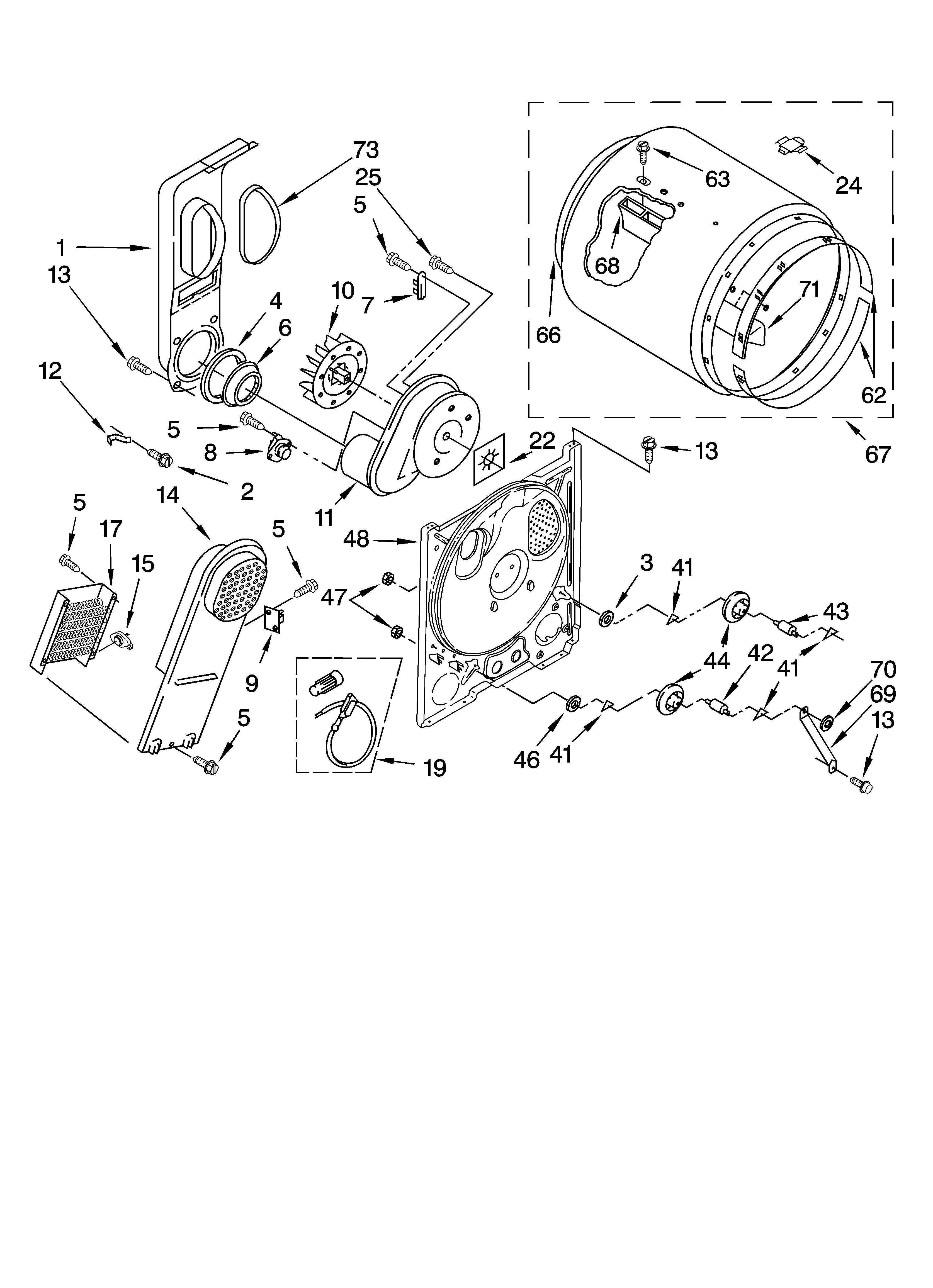 Whirlpool YLER5636PQ0 bulkhead parts diagram