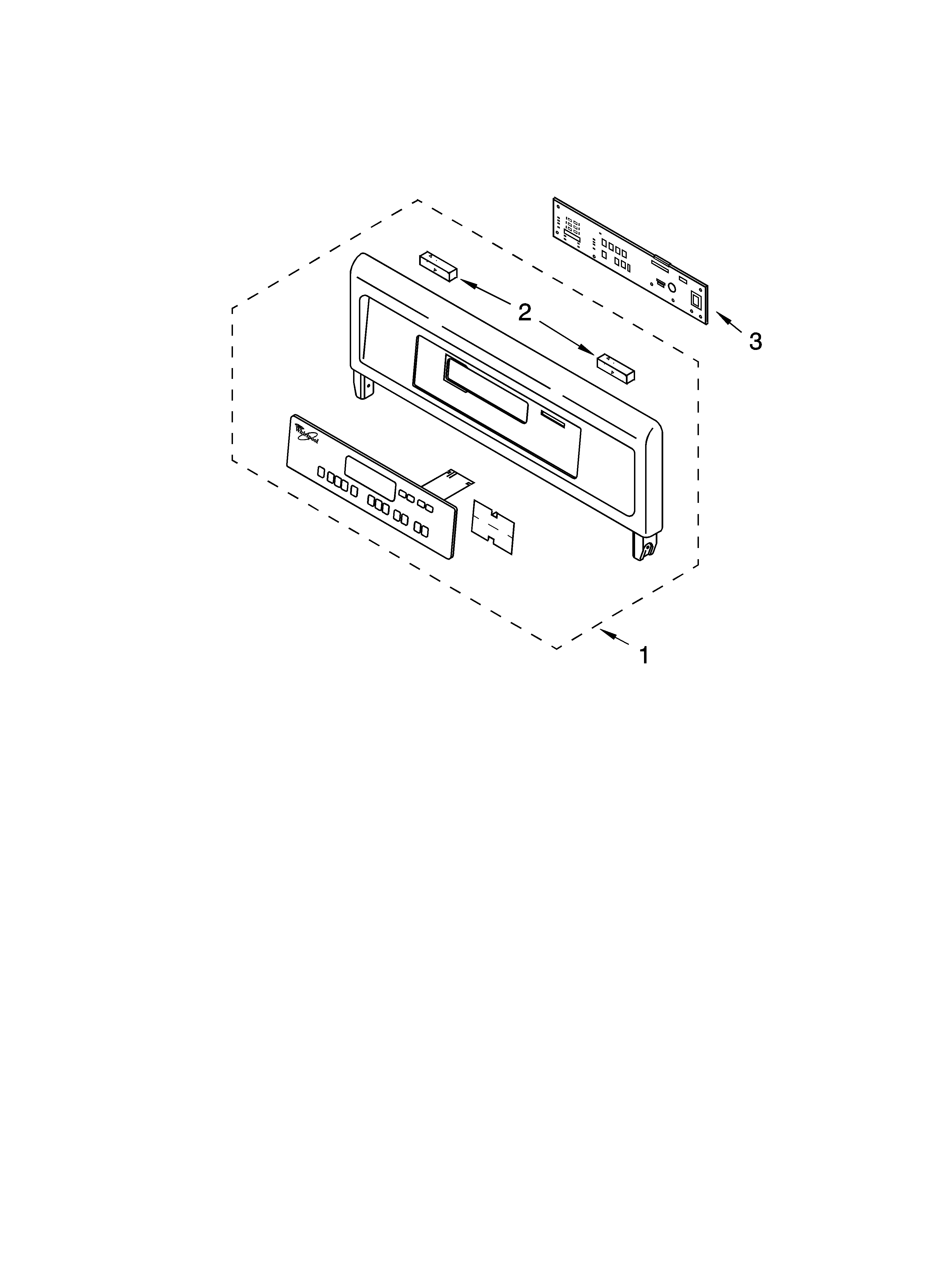 Whirlpool YRBS275PDQ5 control panel parts diagram