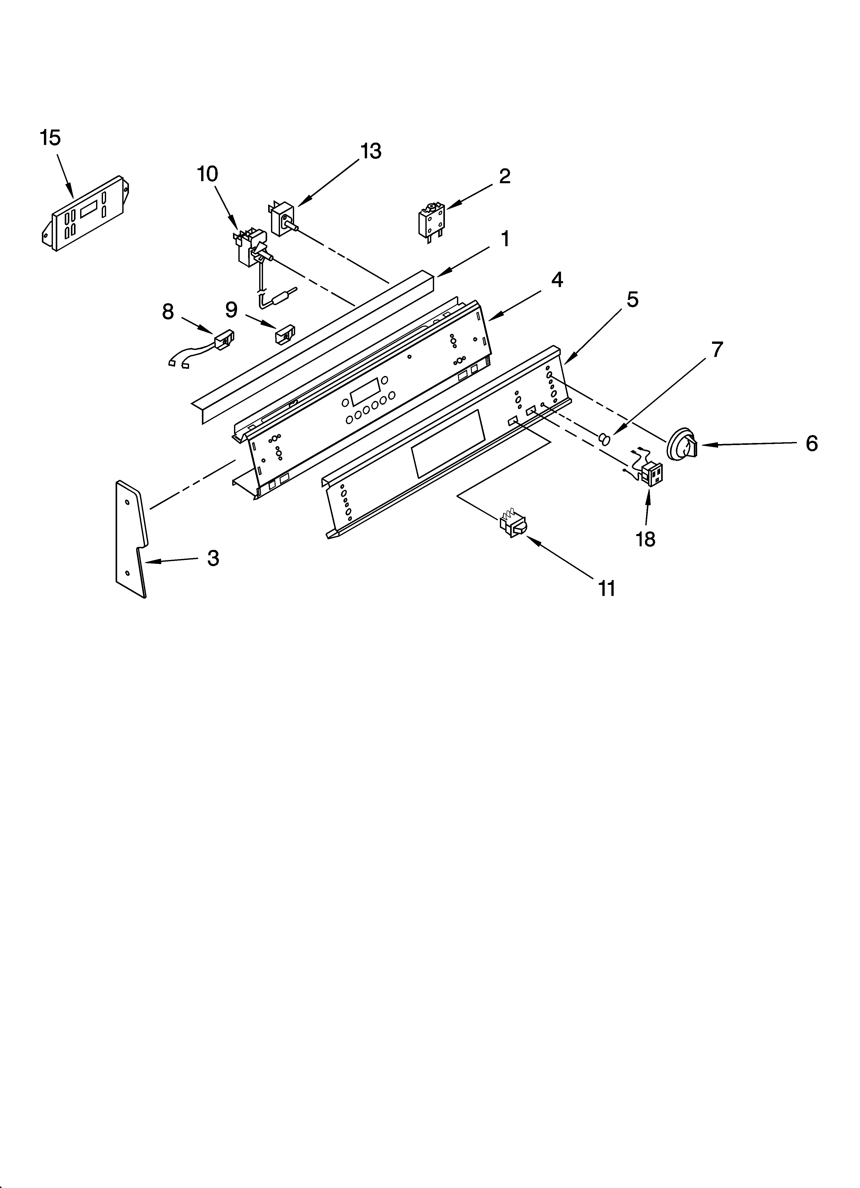 Inglis IGE28301 control panel parts diagram