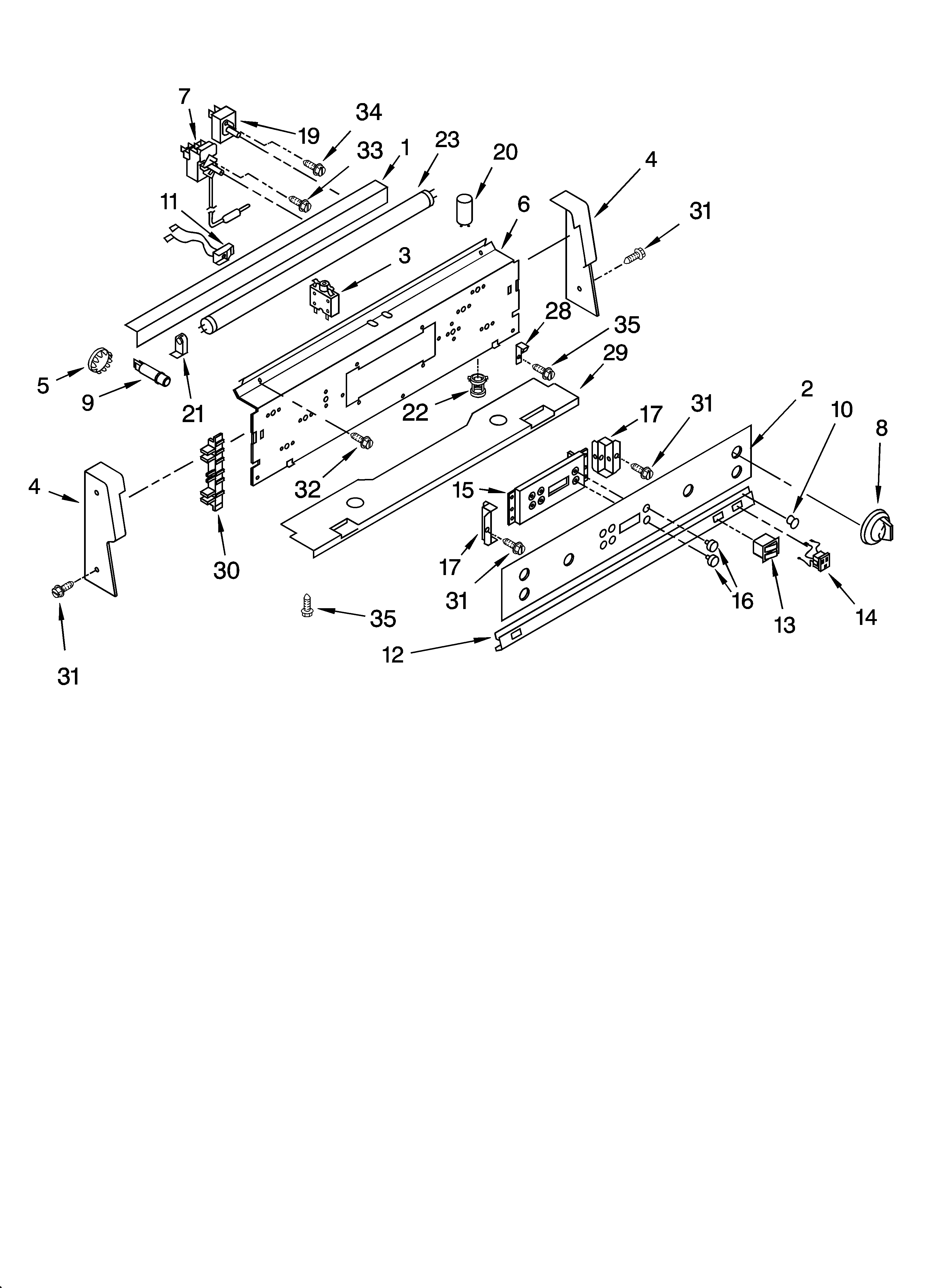 Inglis IHE37301 control panel parts diagram
