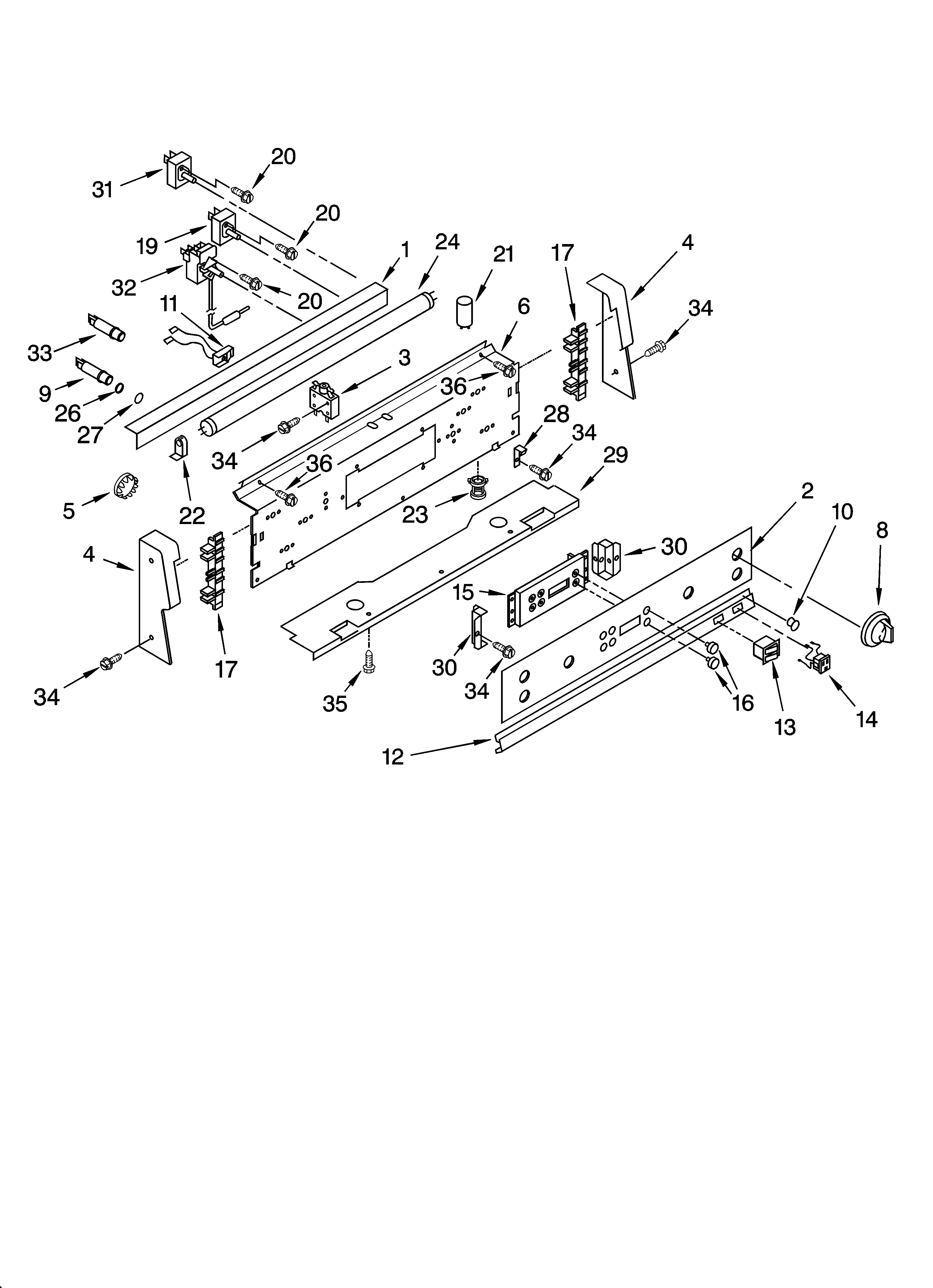 Inglis IHP37802 control panel parts diagram