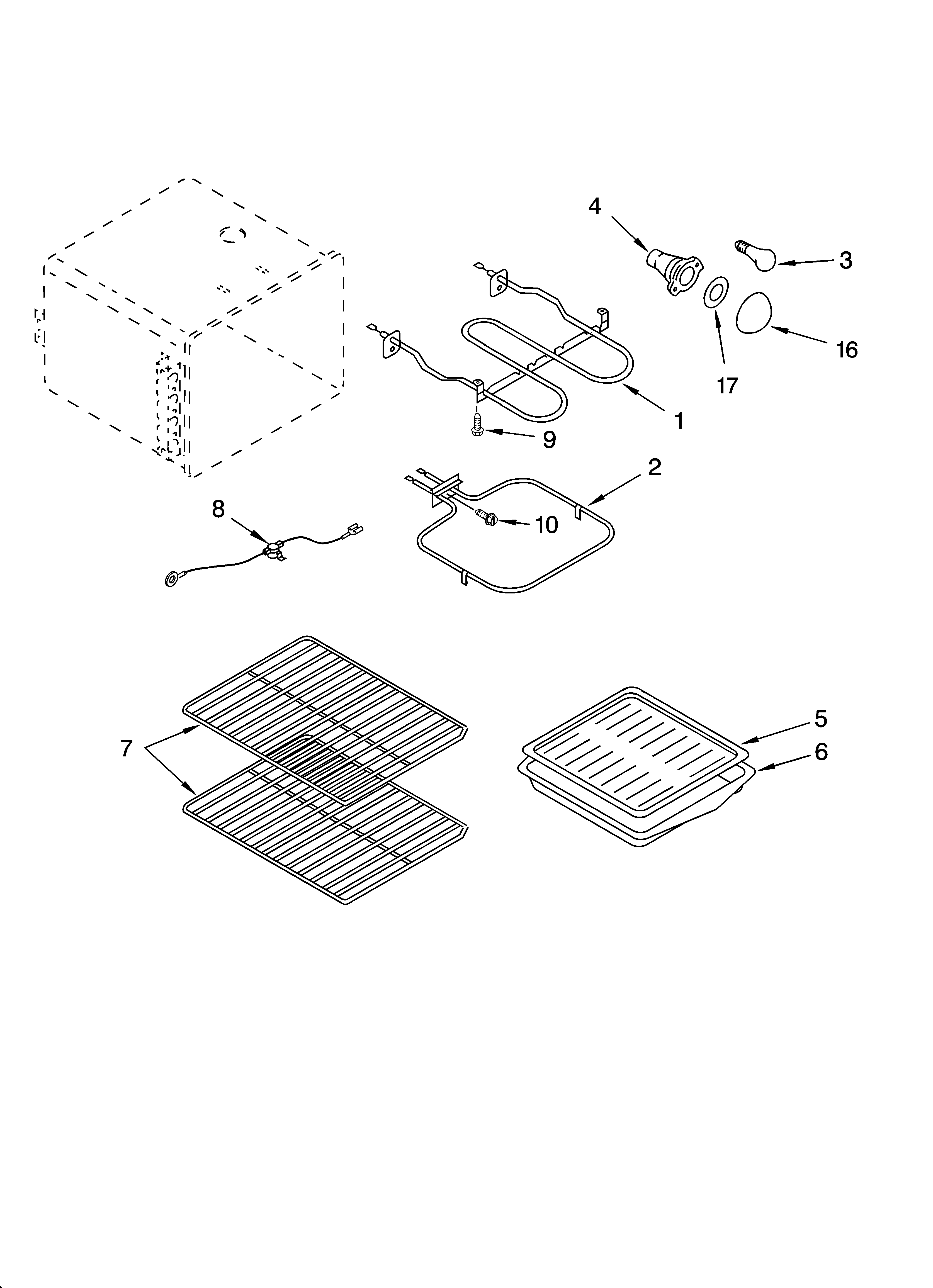 Inglis IHP37802 oven parts, miscellaneous parts diagram