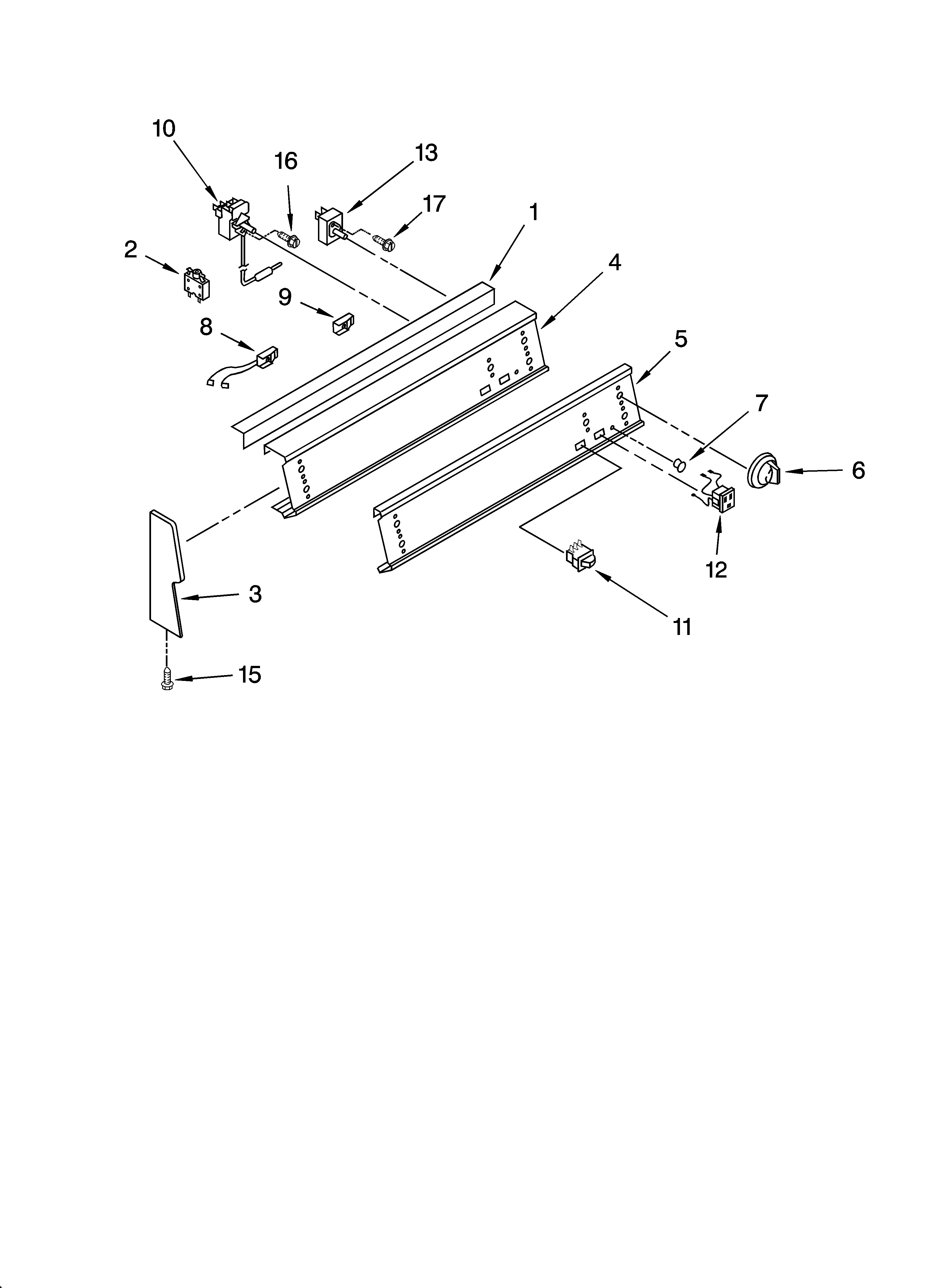 Roper REE22303 control panel parts diagram