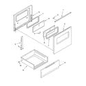 Roper REE22303 door and drawer parts diagram