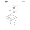 Whirlpool WGE32301 cooktop parts diagram