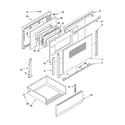Whirlpool WGP30802 door and drawer parts diagram