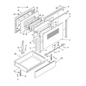 Whirlpool WHP83812 door and drawer parts diagram