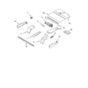 Whirlpool YGBD307PDB7 top venting parts, optional parts diagram