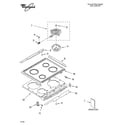 Whirlpool YGY395LXGQ2 cooktop parts diagram