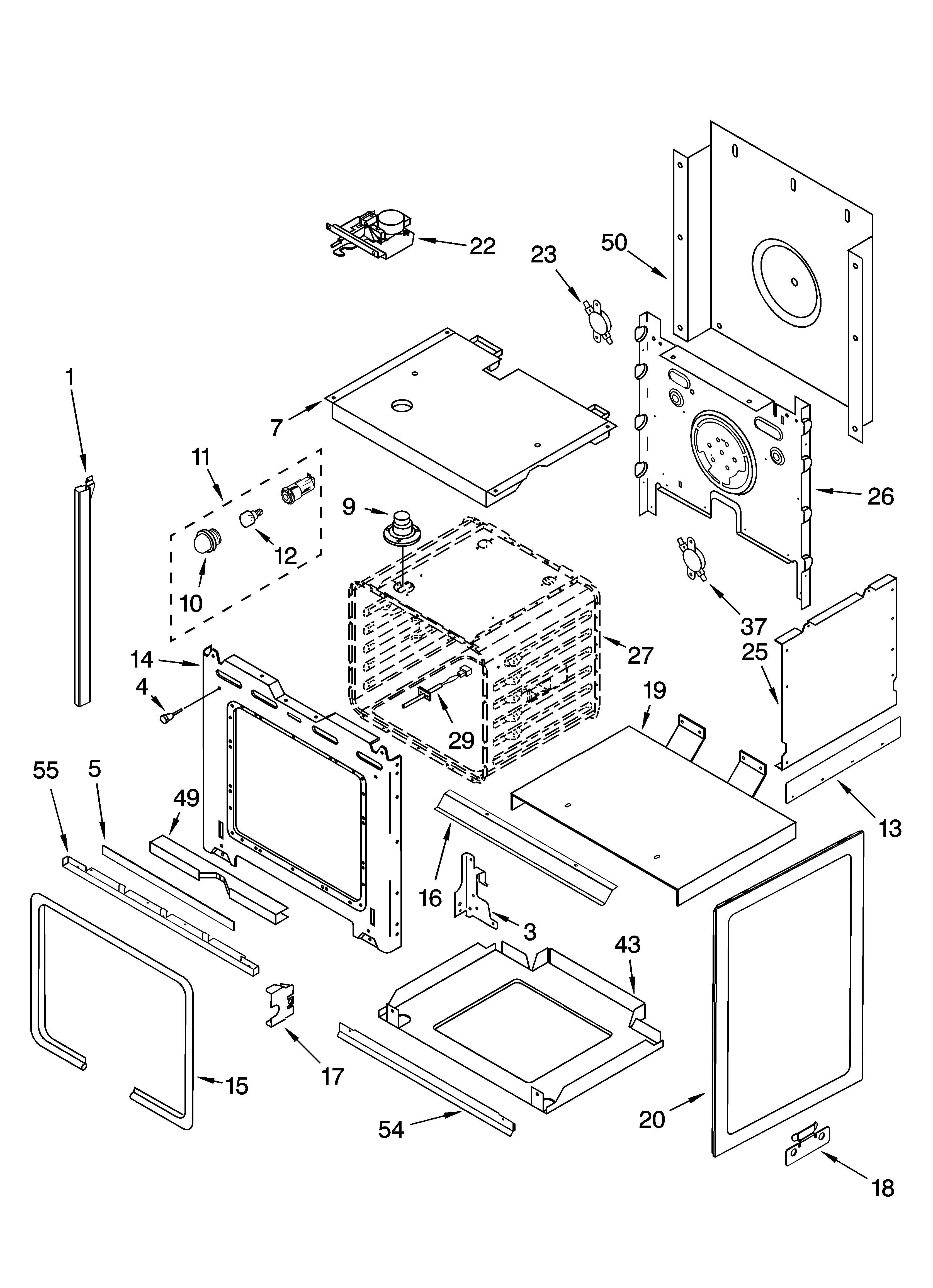 Whirlpool YGY396LXPB00 oven parts diagram