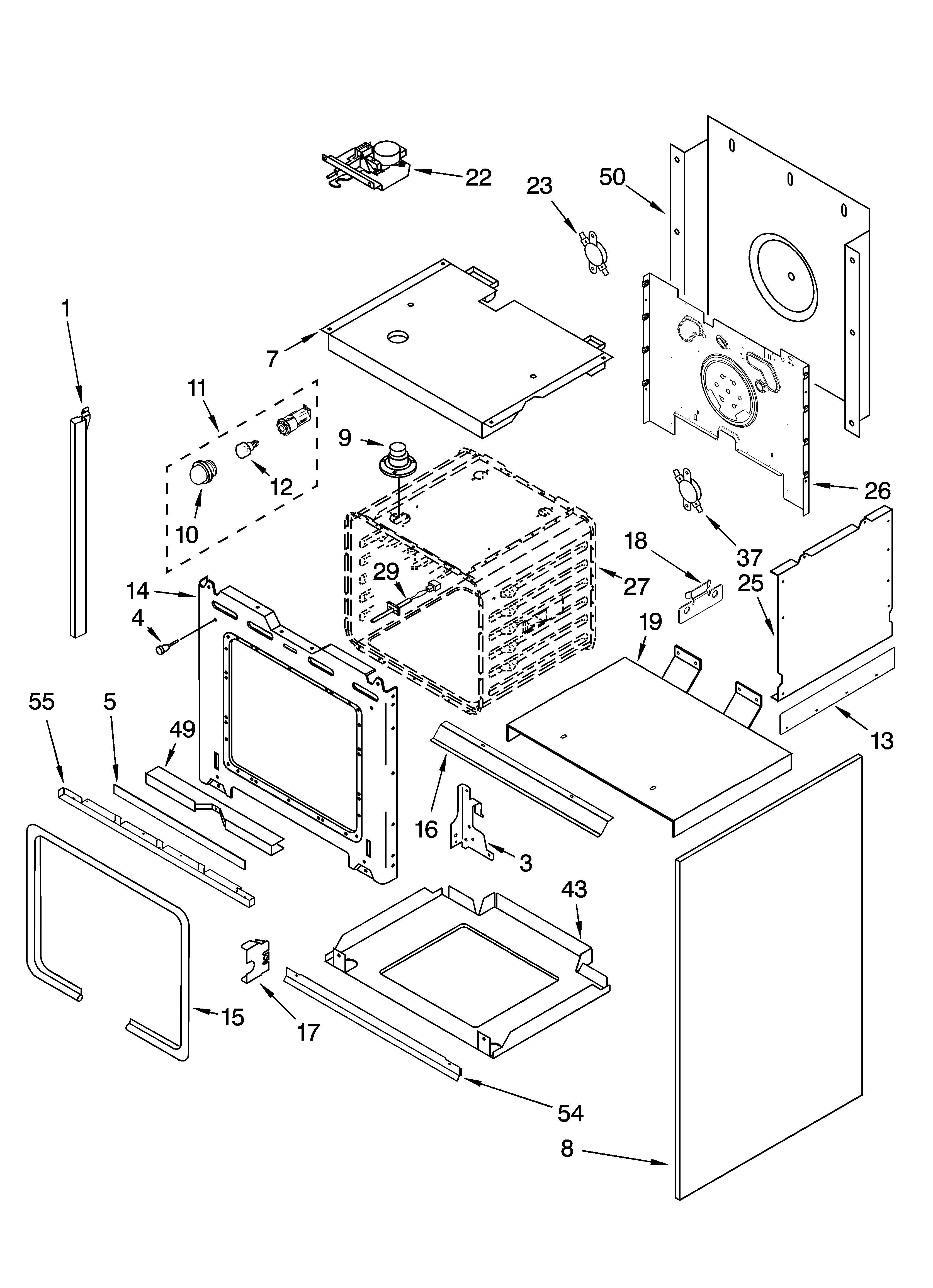 Whirlpool YGY398LXPQ00 oven parts diagram