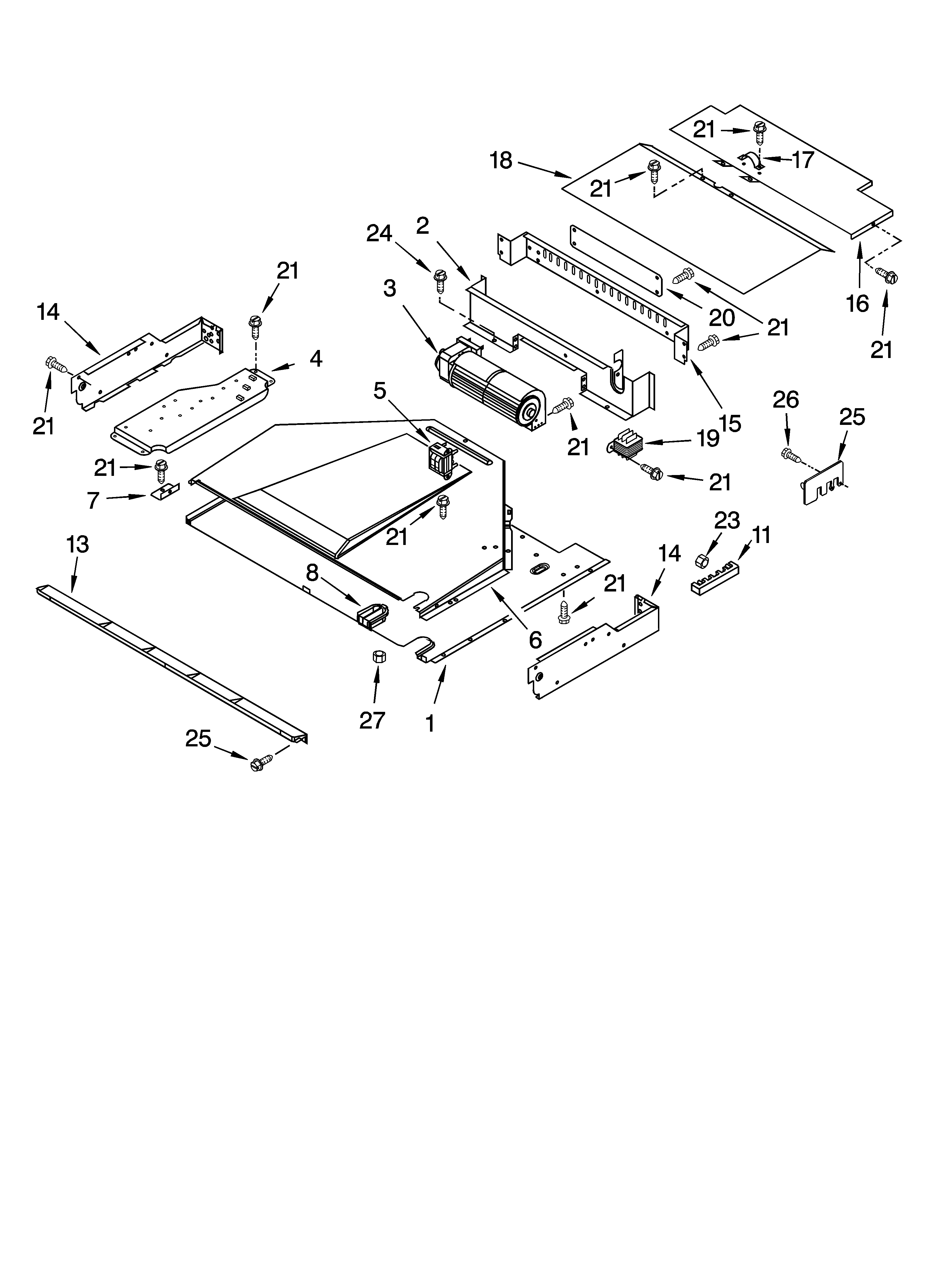 KitchenAid YKBHC109JS0 top venting parts diagram