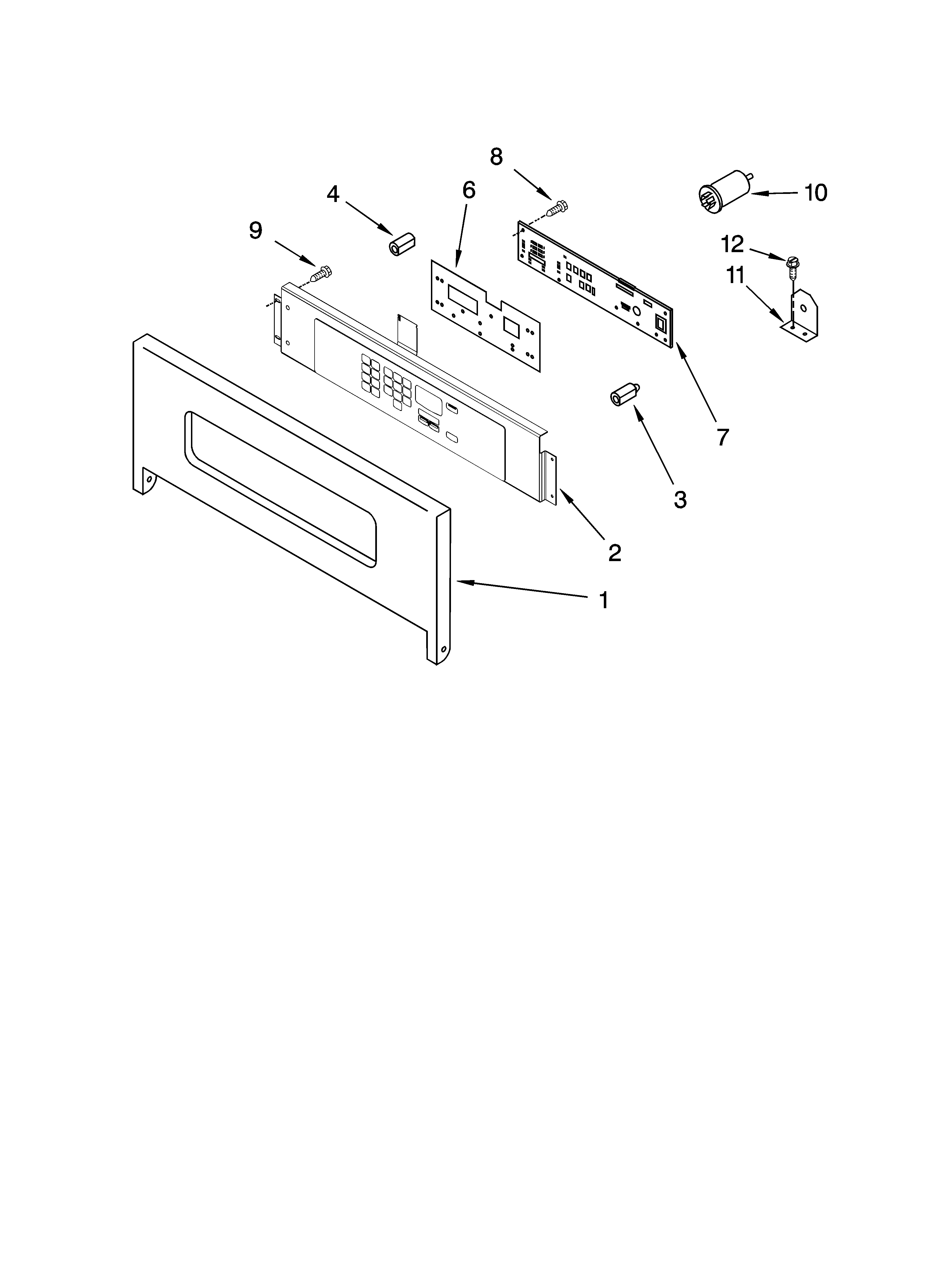 KitchenAid YKBMC140HS03 control panel parts diagram