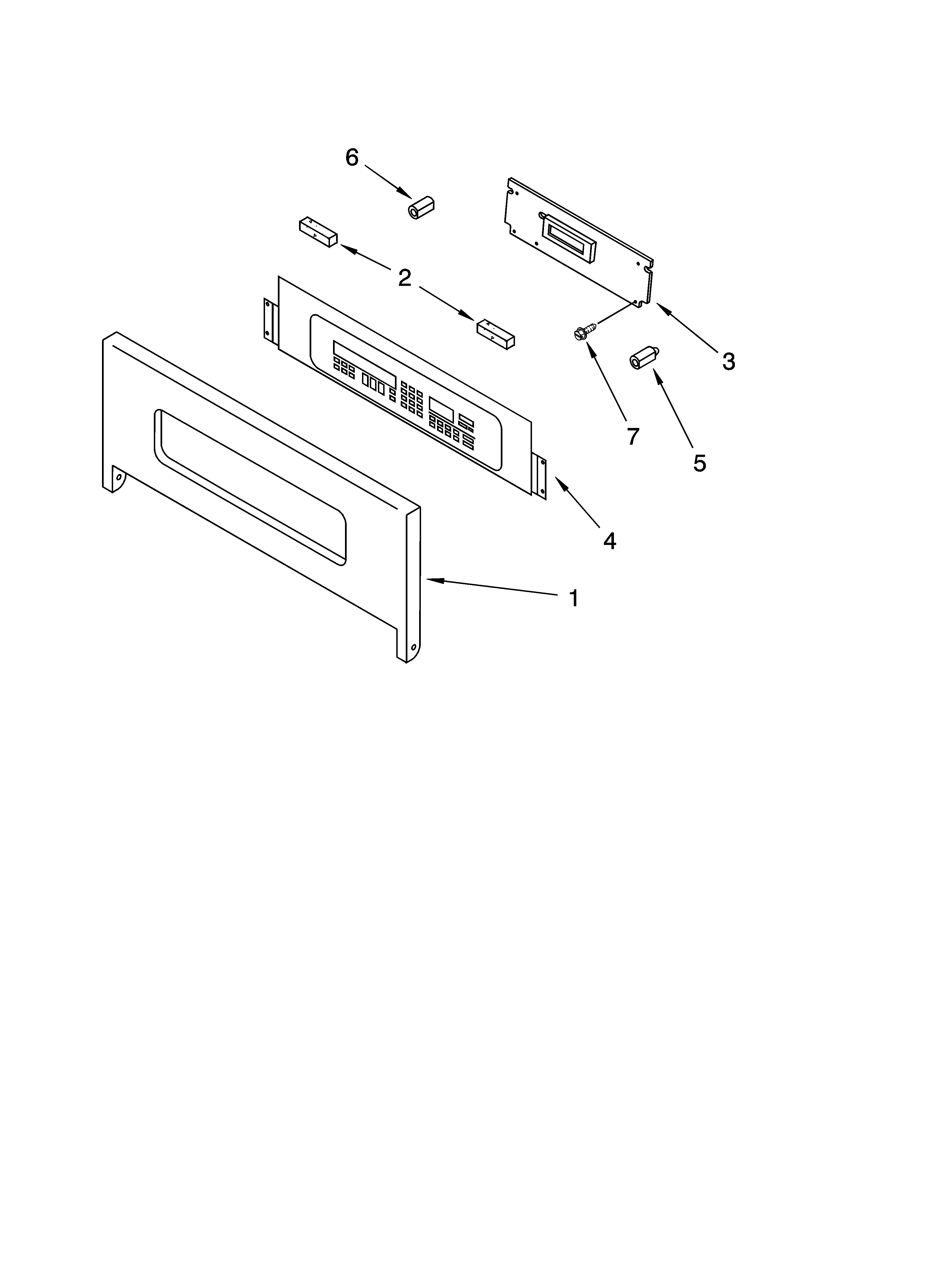 KitchenAid YKEBC107KT0 control panel parts diagram