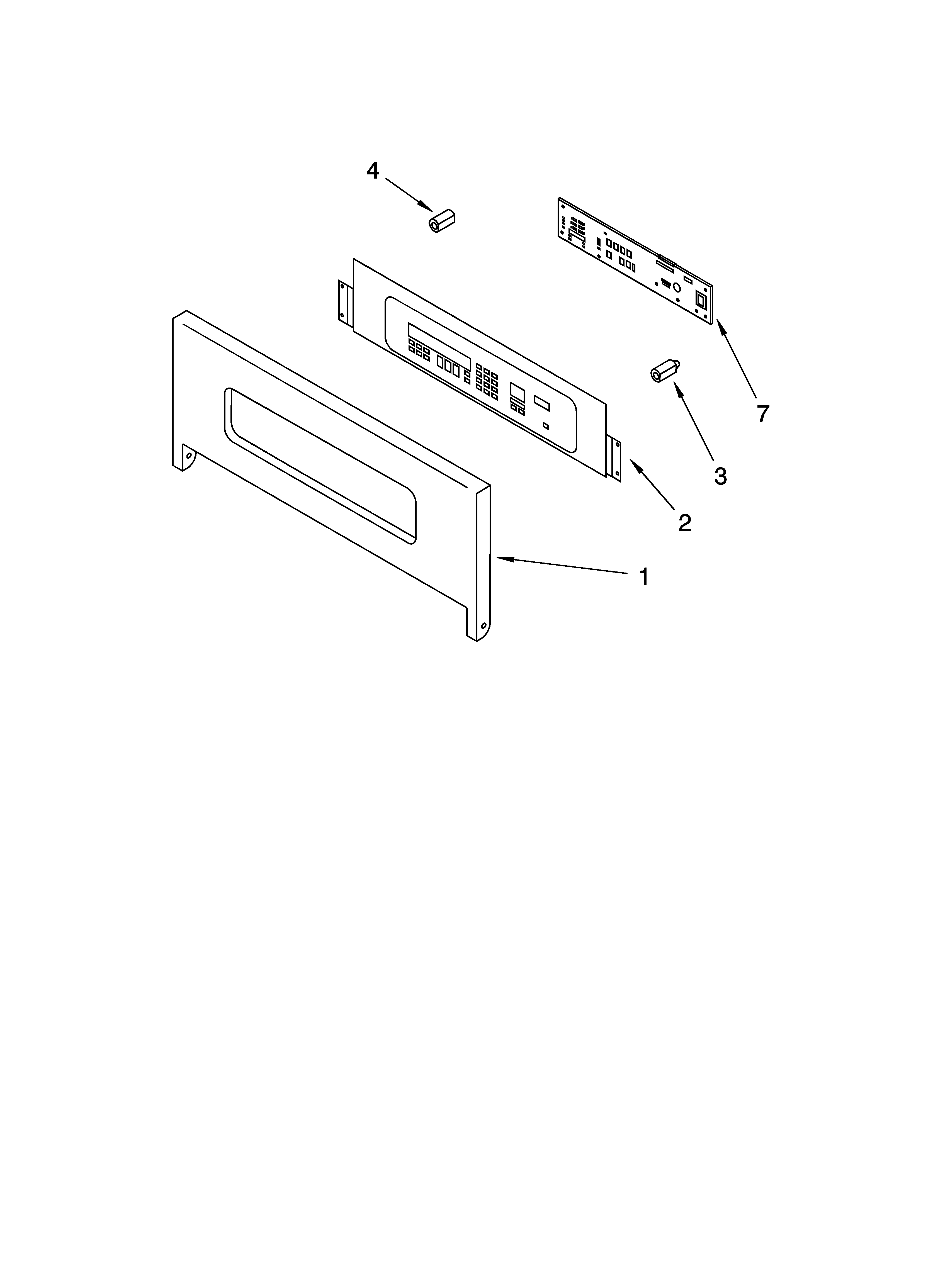 KitchenAid YKEBC177KM0 control panel parts diagram