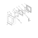 KitchenAid YKEBC177KB0 oven door parts diagram