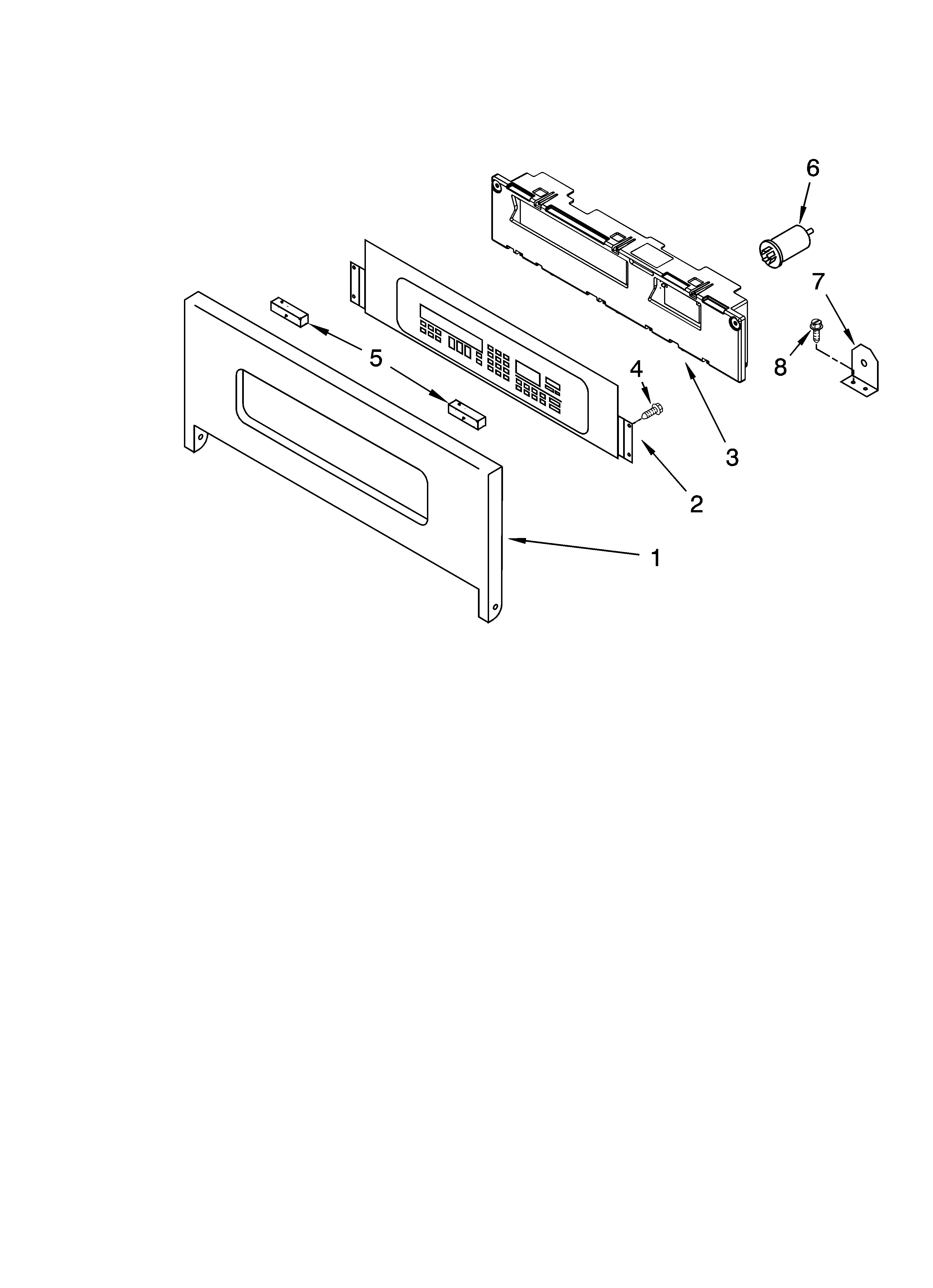 KitchenAid YKEHC309JB5 control panel parts diagram