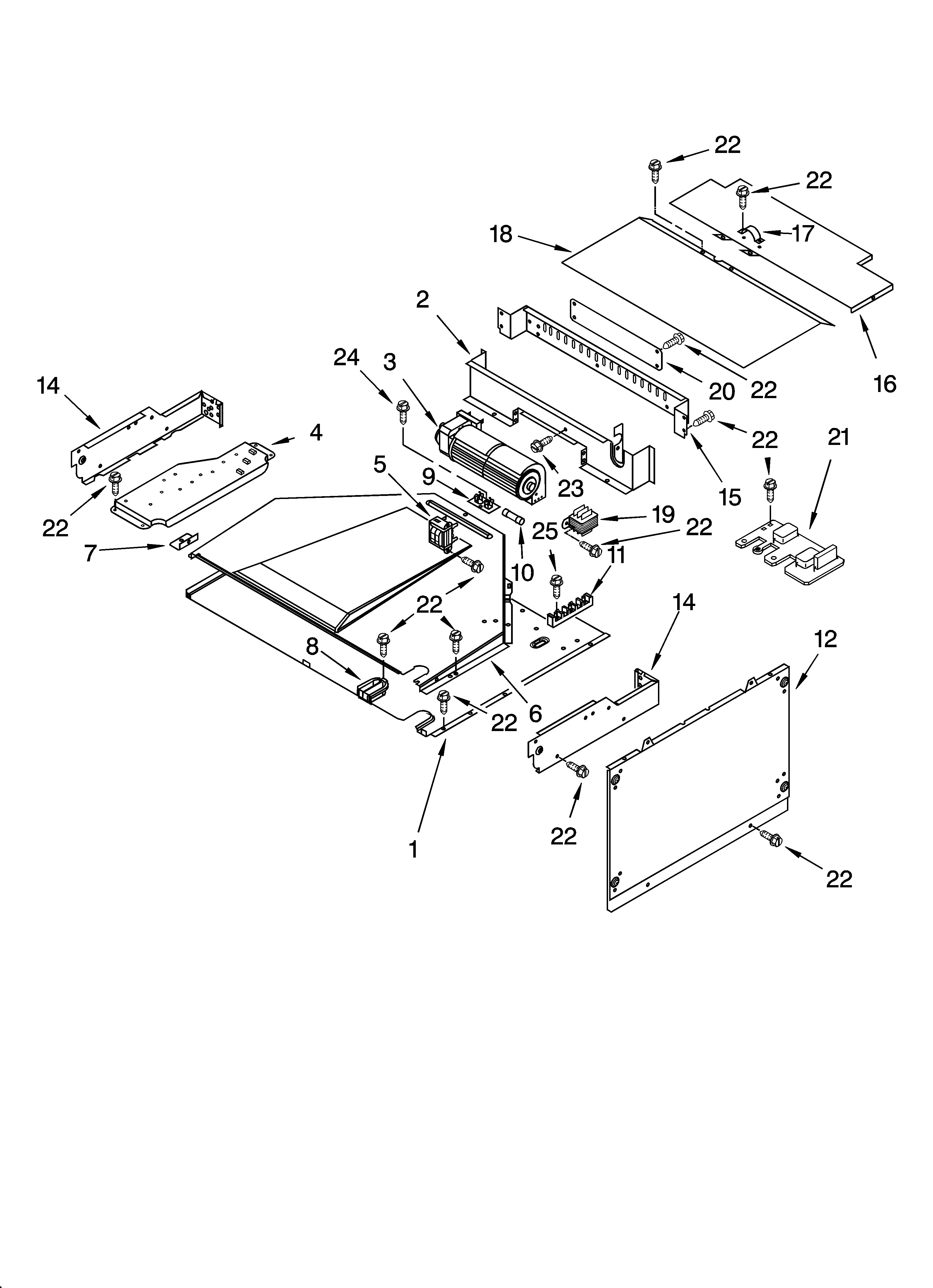 KitchenAid YKEHC309JB5 top venting parts diagram