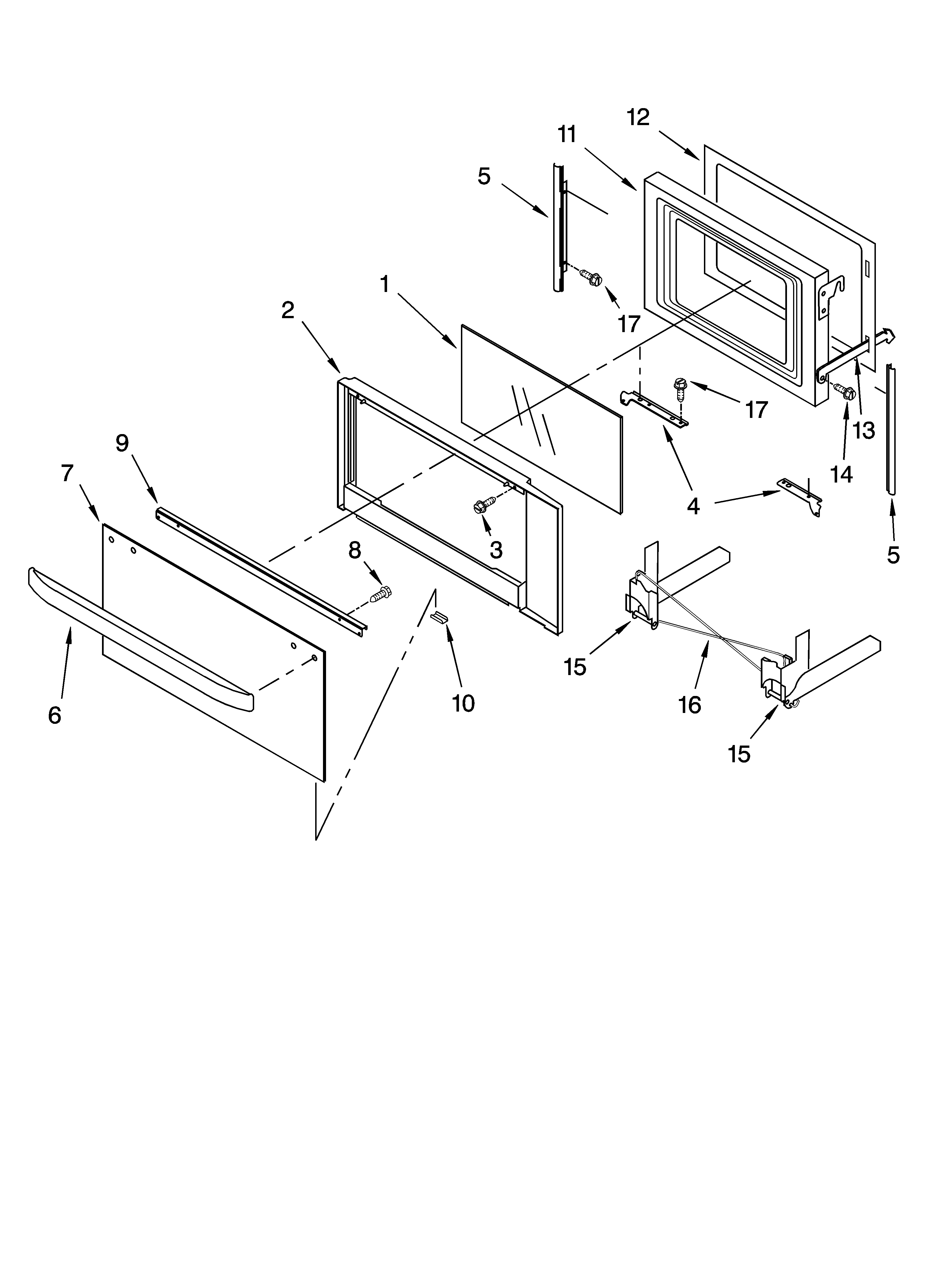 KitchenAid YKEHC309JB5 microwave door parts, optional parts diagram