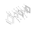 KitchenAid YKEMC307KW01 oven door parts diagram