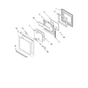 KitchenAid YKEMS307GS2 oven door parts diagram