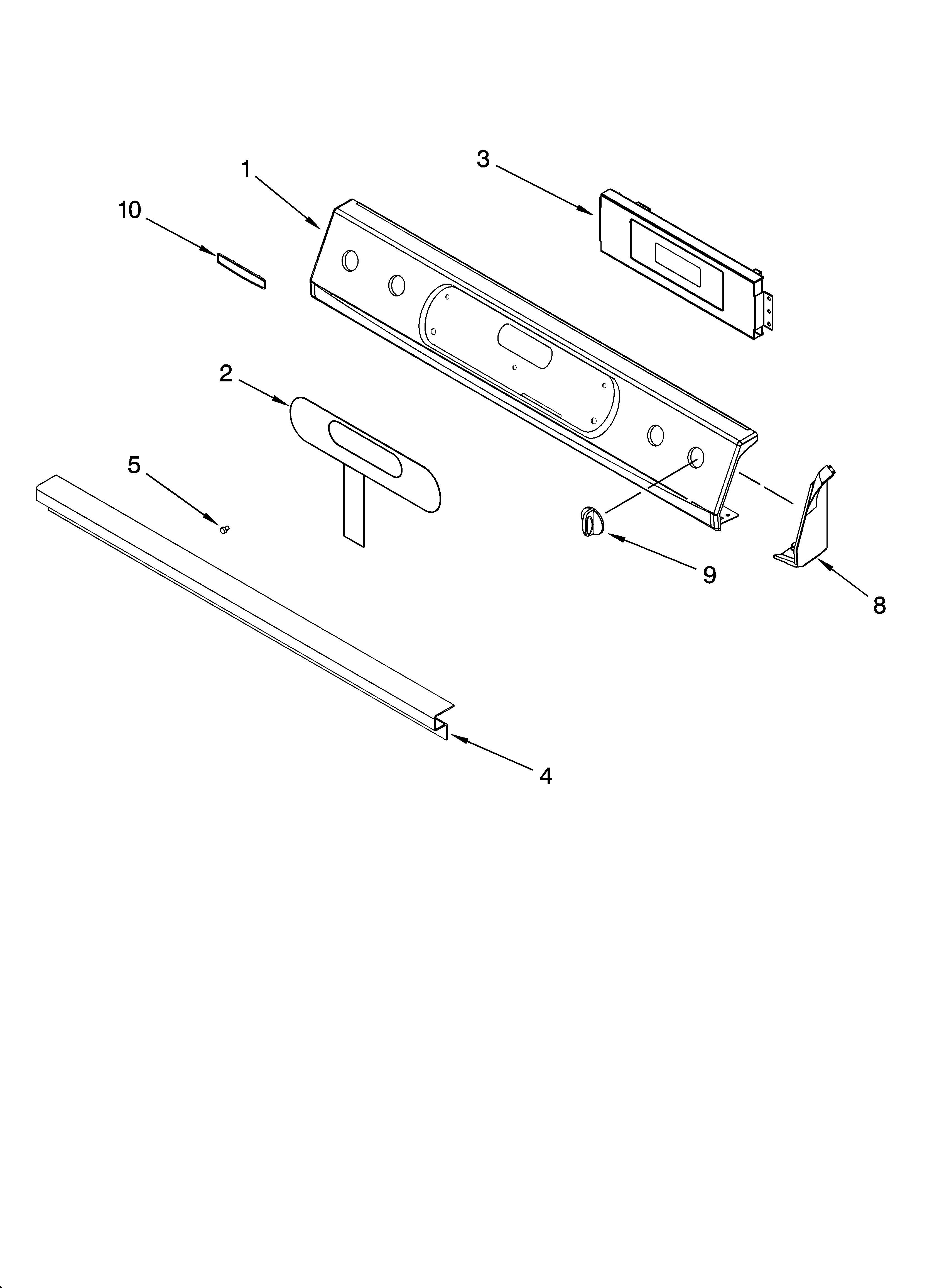 KitchenAid YKERA807PC00 control panel parts diagram