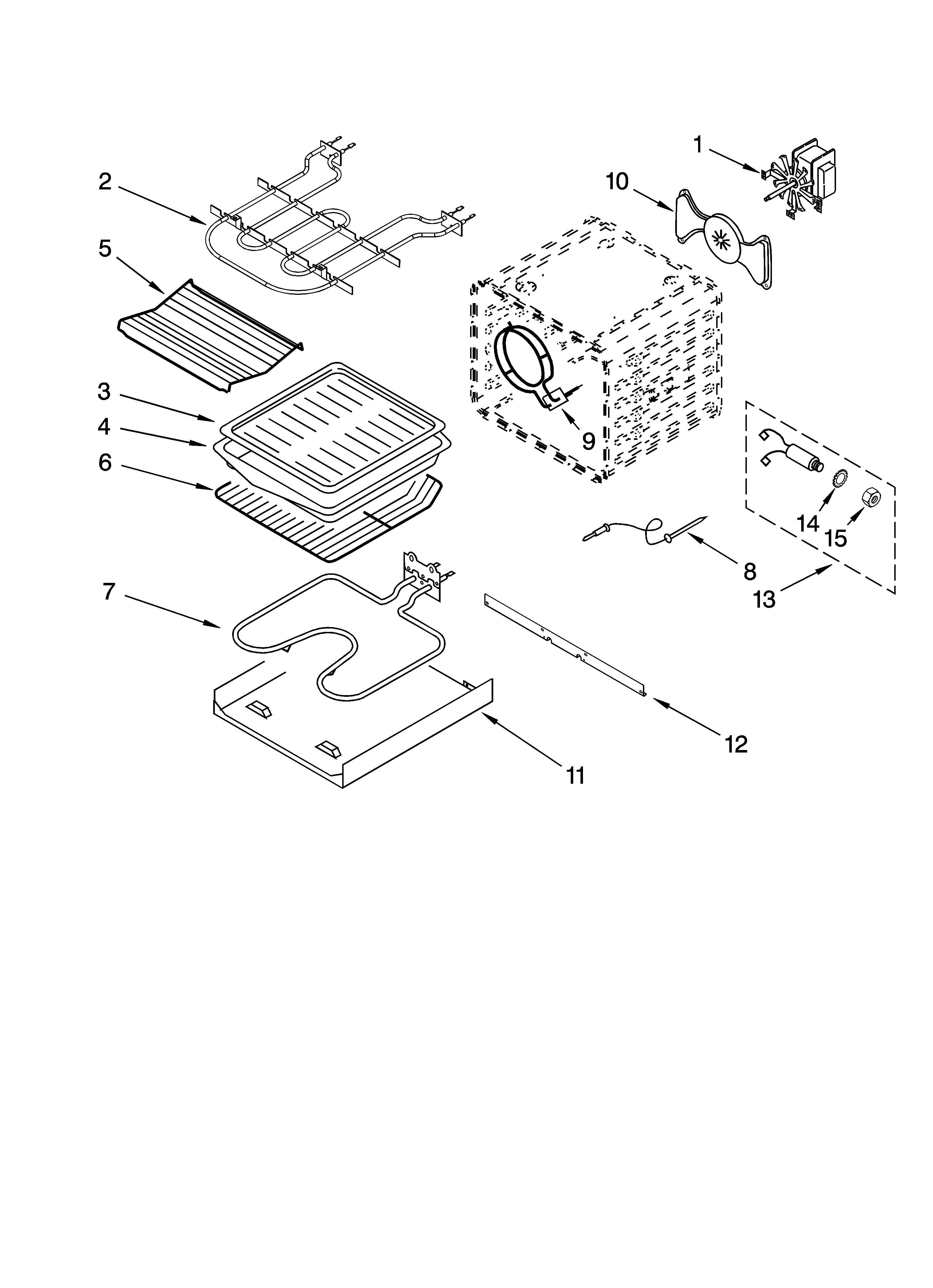 KitchenAid YKERA807PC00 internal oven parts diagram