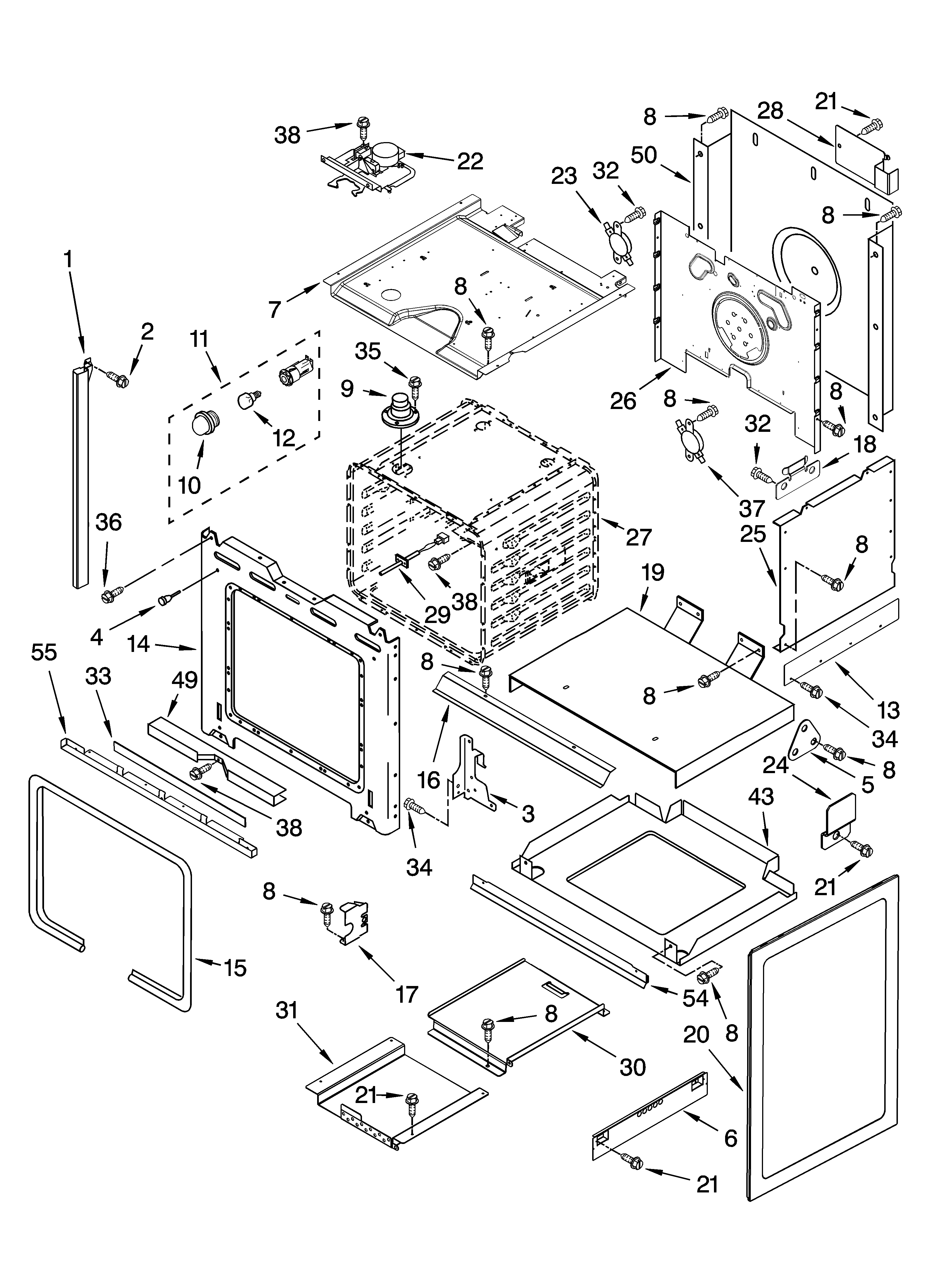 KitchenAid YKERA807PC01 oven parts diagram