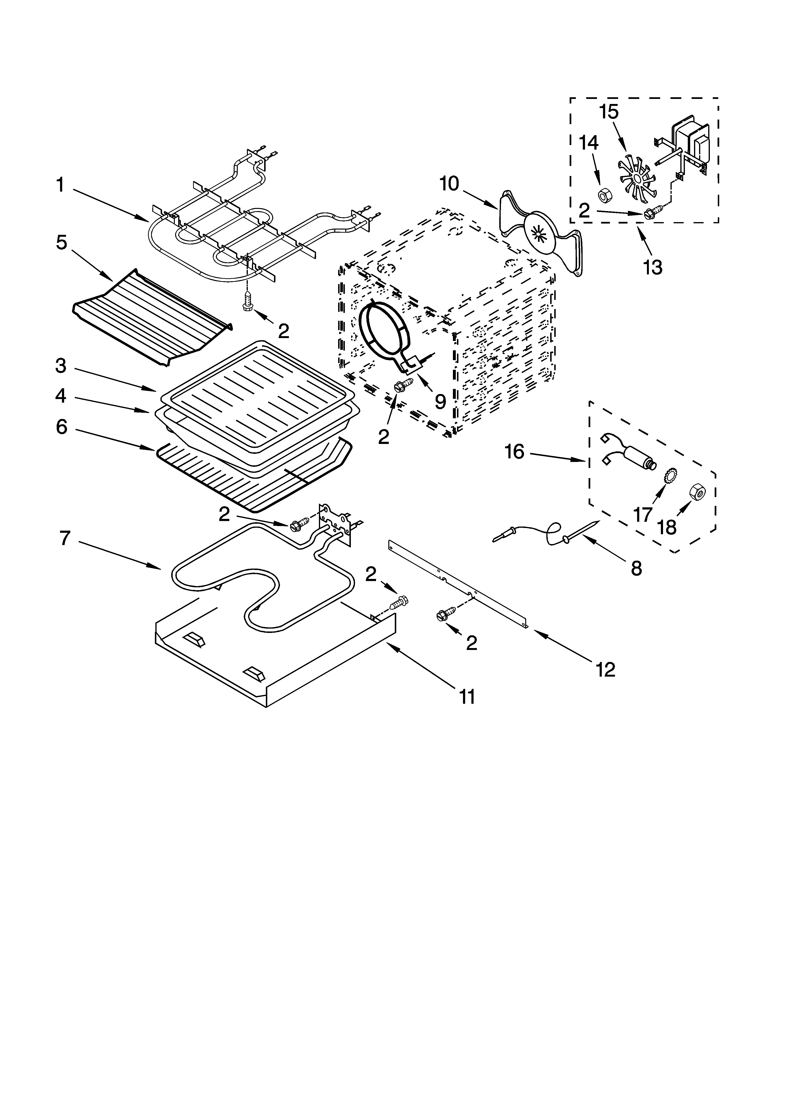 KitchenAid YKERA807PP02 internal oven parts diagram