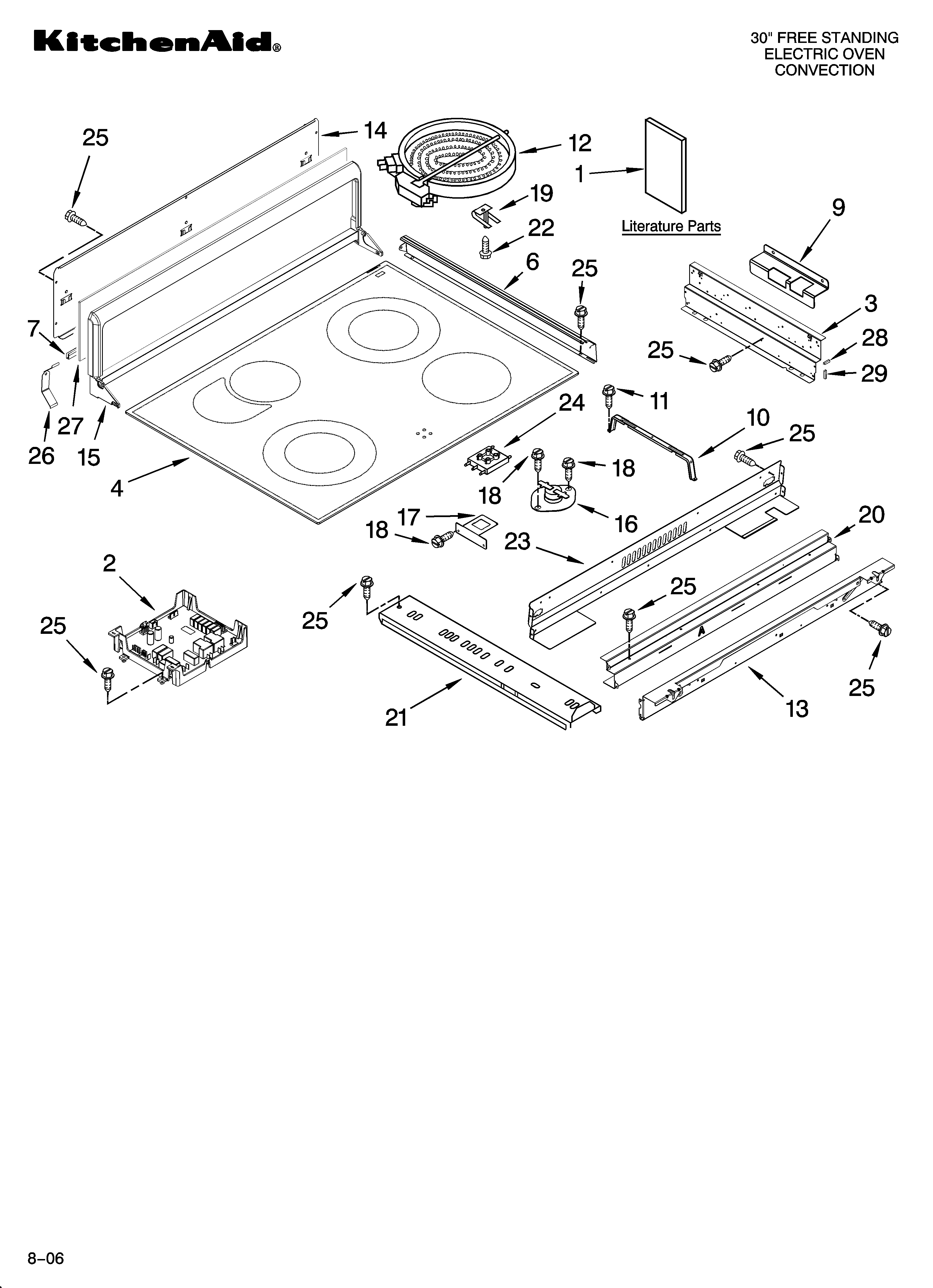 KitchenAid YKERS807SS00 cooktop parts diagram