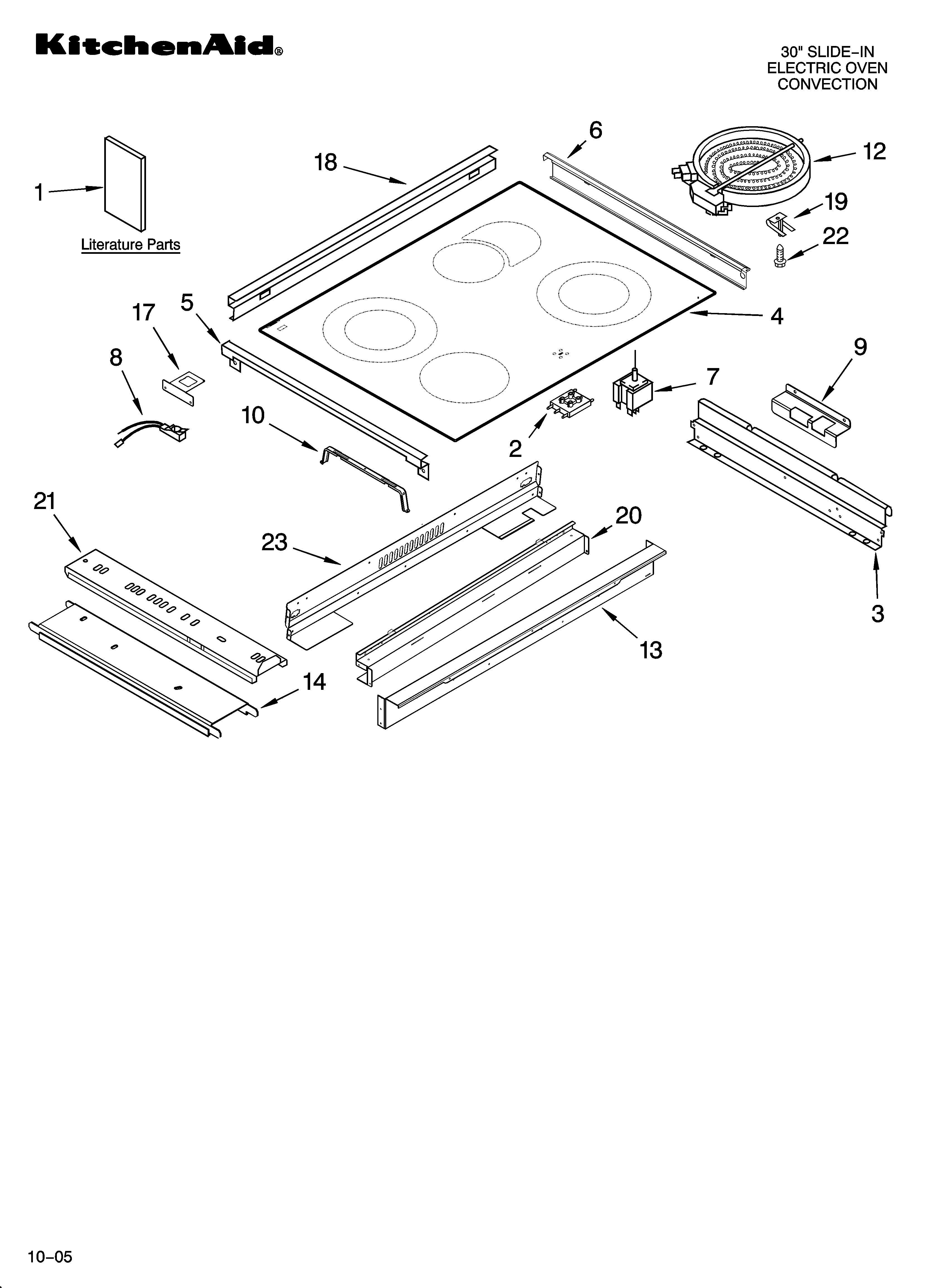 KitchenAid YKESA907PB01 cooktop parts diagram