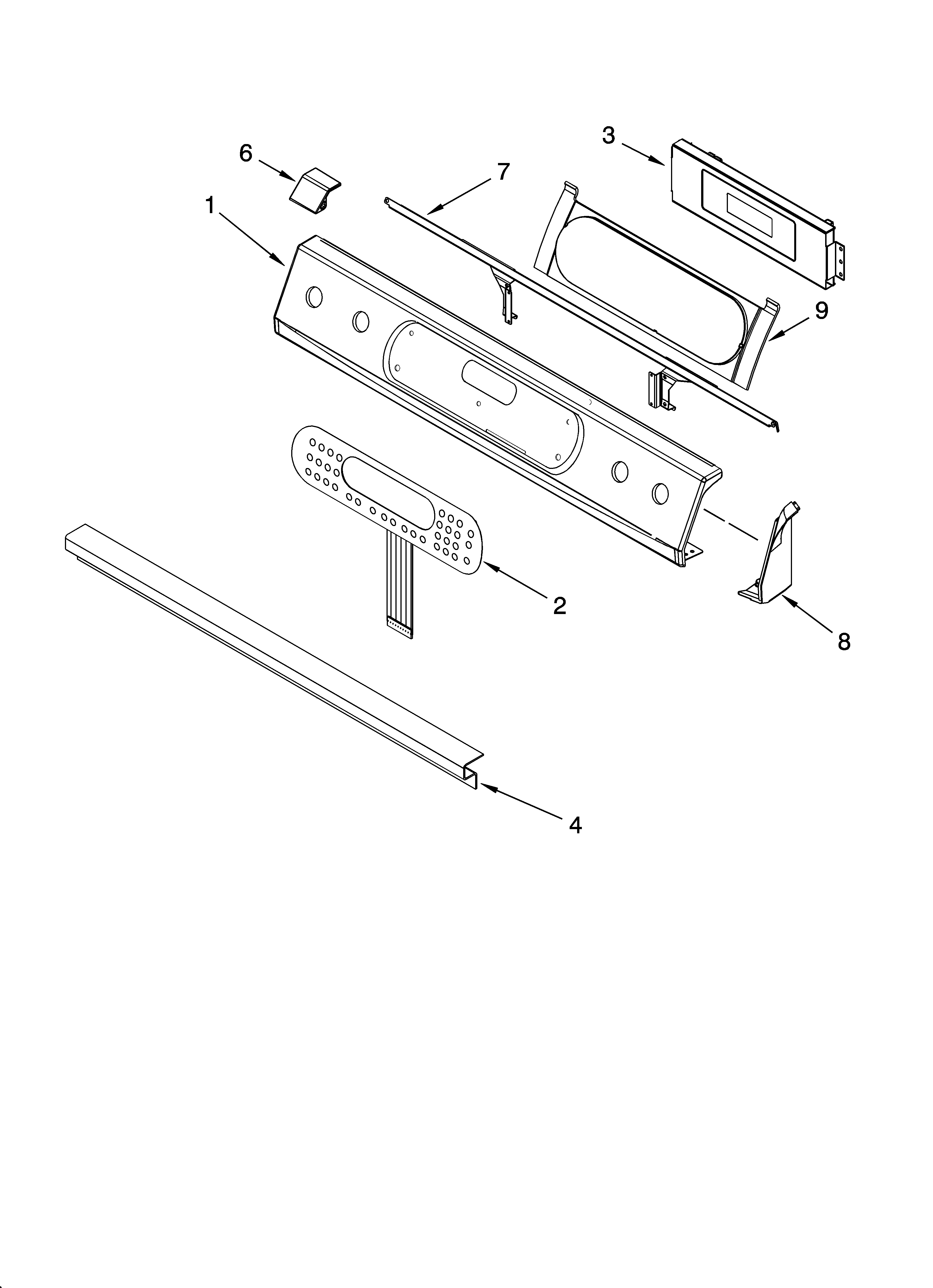 KitchenAid YKESV908PM00 control panel parts diagram