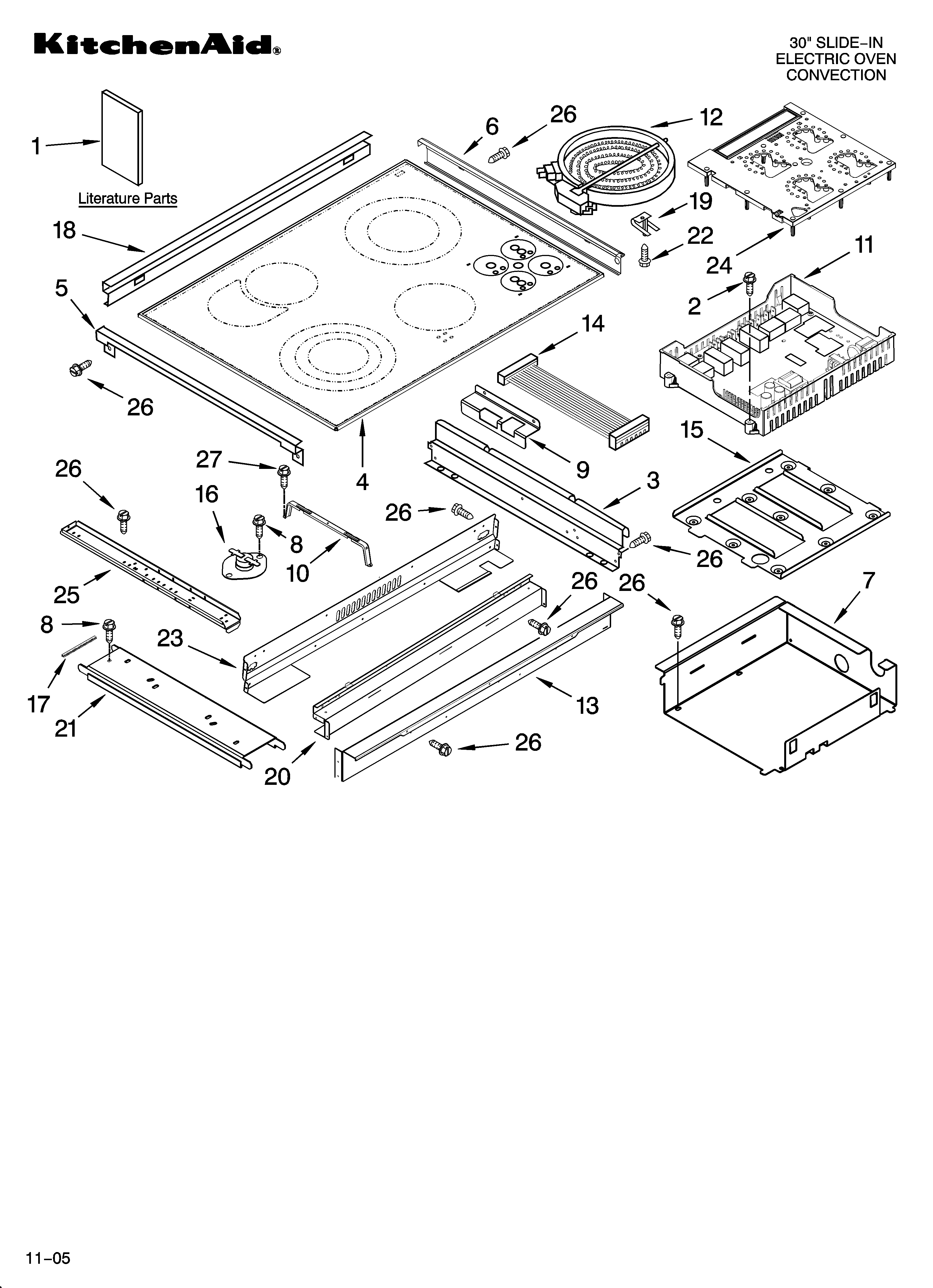 KitchenAid YKESV908PM01 cooktop parts diagram