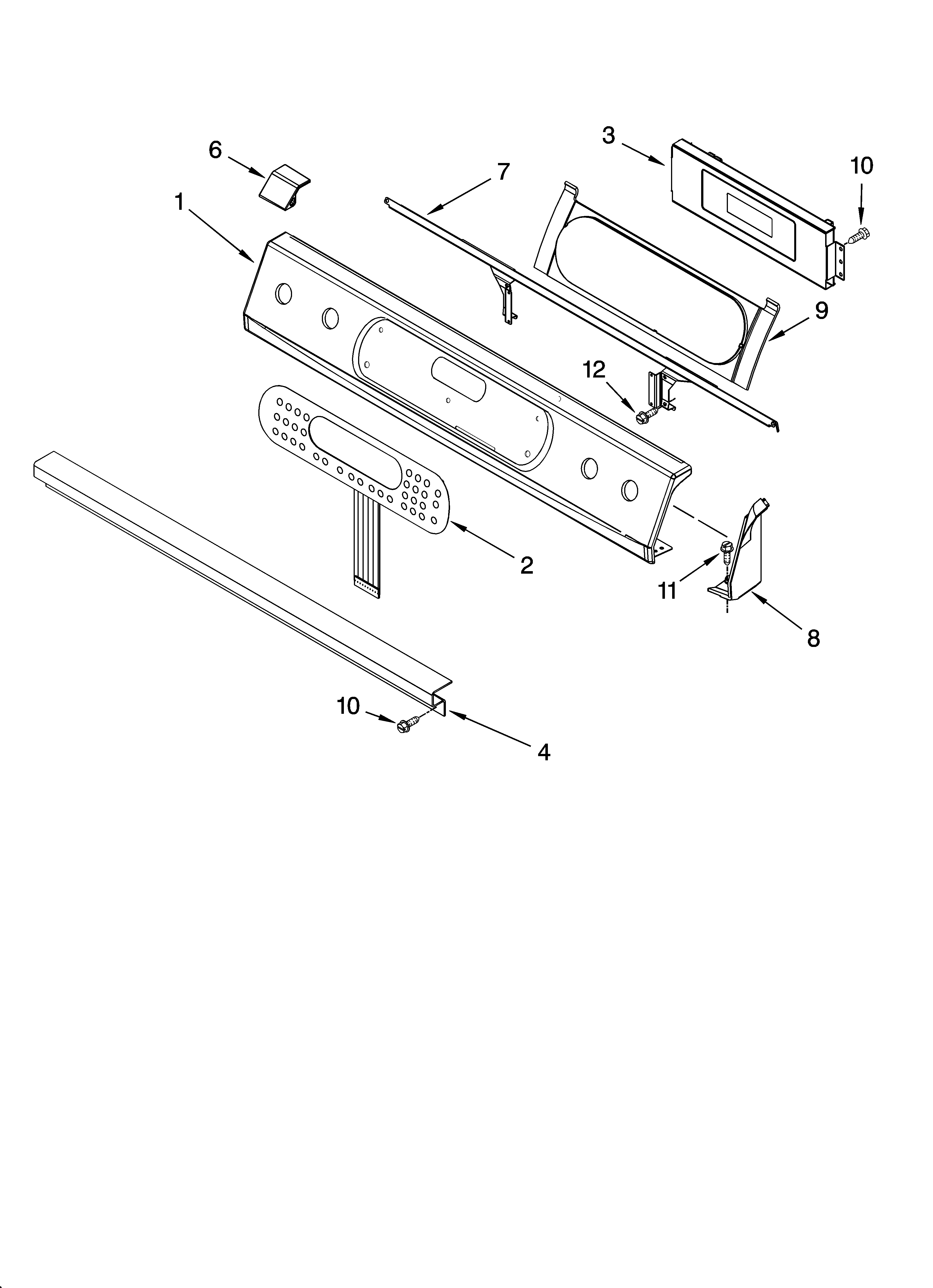 KitchenAid YKESV908PM01 control panel parts diagram
