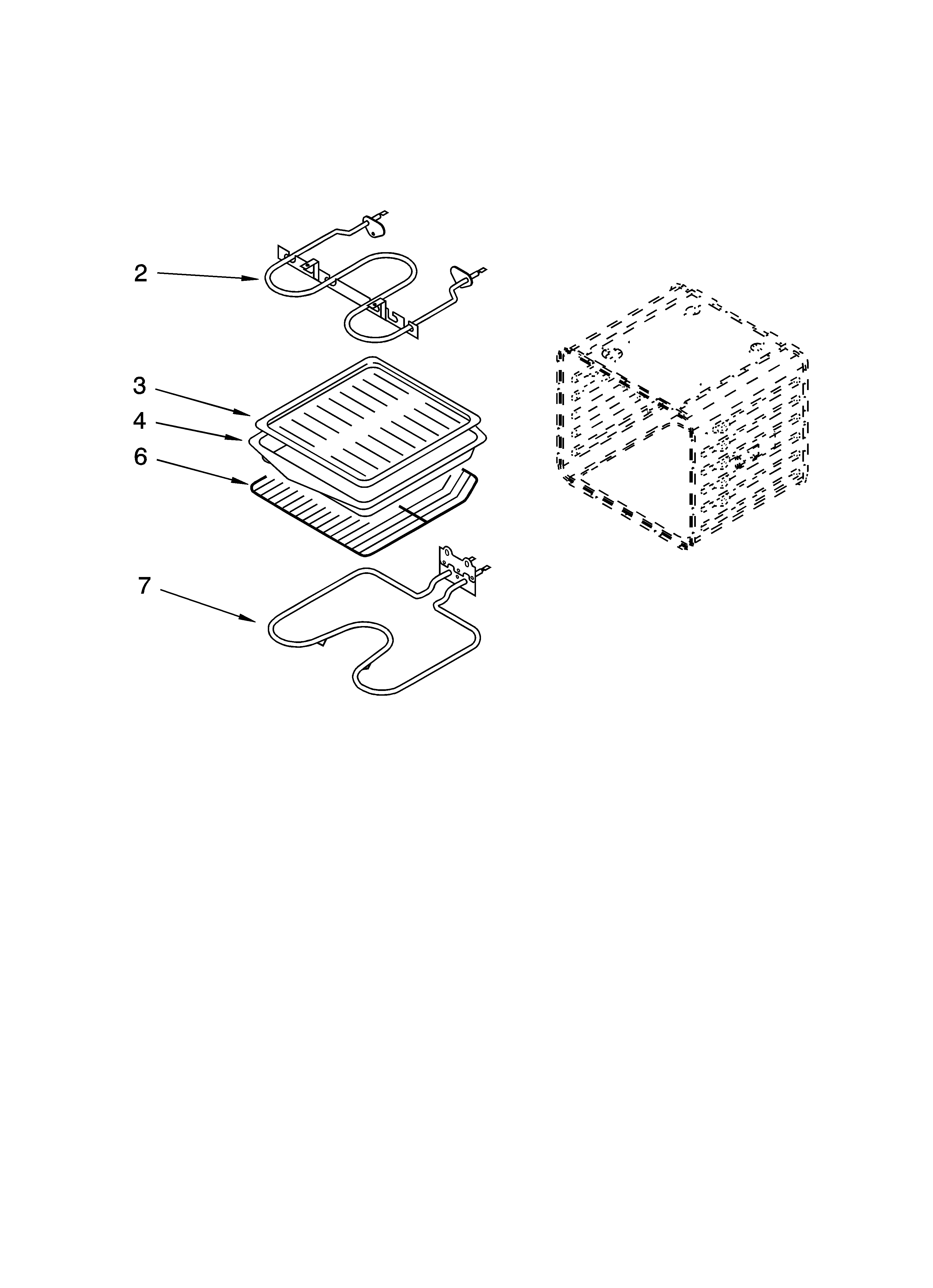 Whirlpool YRBS275PDQ6 internal oven parts diagram