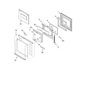 Whirlpool YRBS275PDQ7 oven door parts diagram