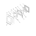 Whirlpool YRBS305PDQ7 oven door parts diagram