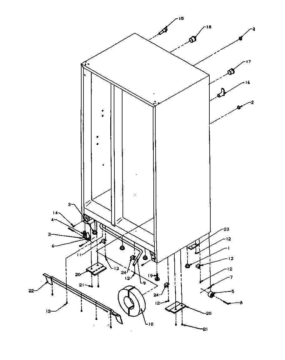 Imperial 1999CIWEA-P1171101WL drain and rollers diagram